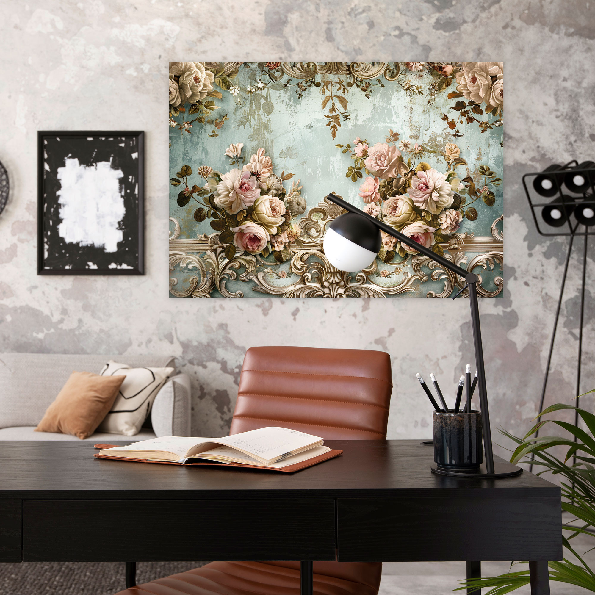 Classicism Canvas Print - Rococo Floral Artwork - Classicism, Home Decoration, Canvas Wall Art, Wall Art