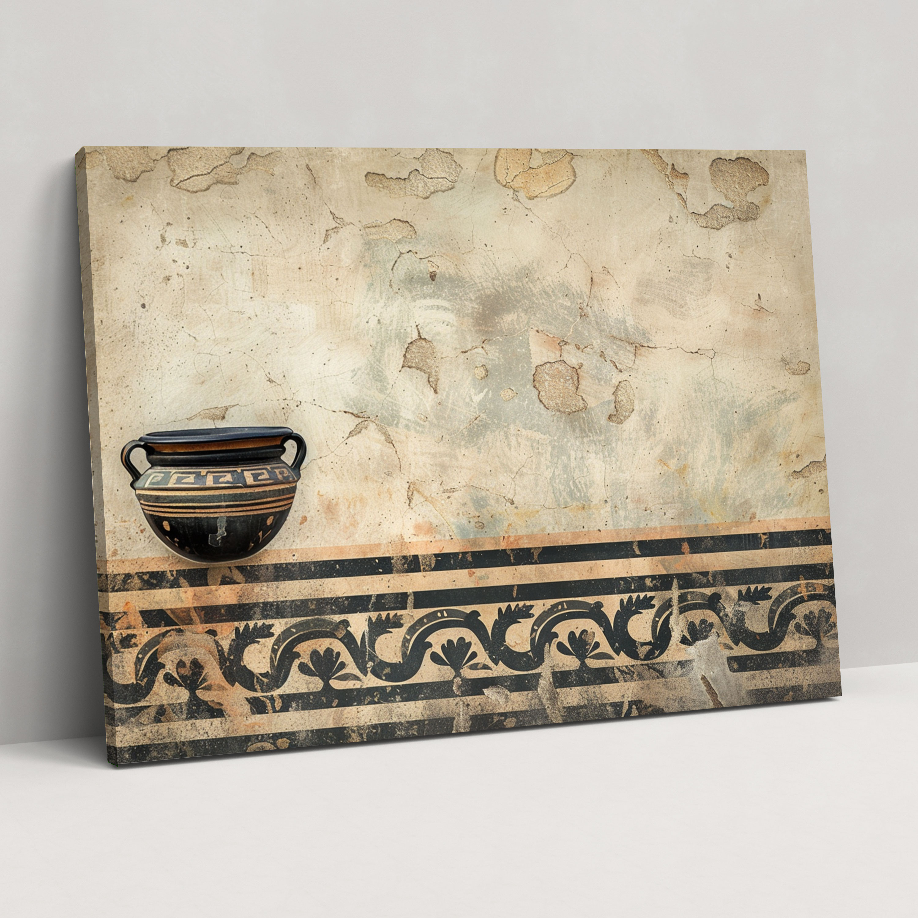 Classicism Wall Art - Greek Pottery Motifs - Classicism, Canvas Wall Art, Wall Decoration, Home Decoration