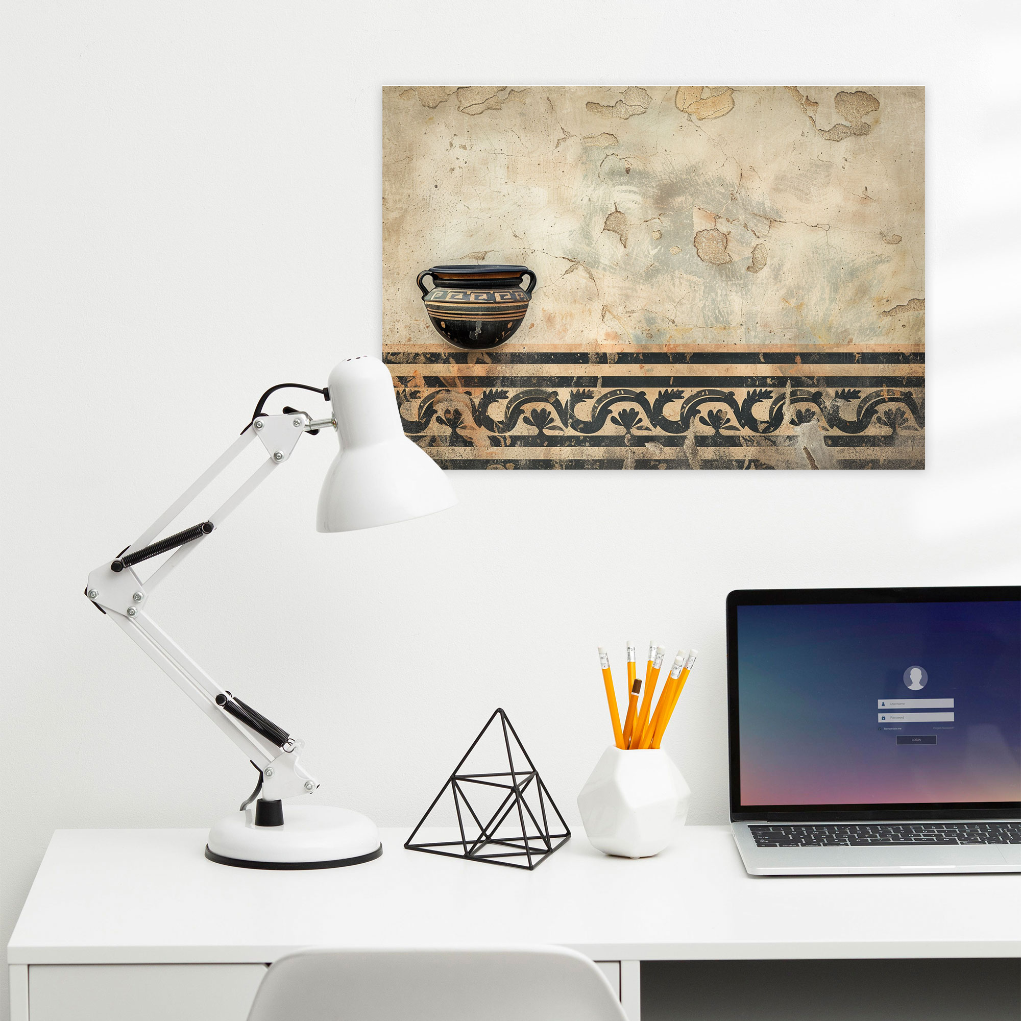 Classicism Wall Art - Greek Pottery Motifs - Classicism, Canvas Wall Art, Wall Decoration, Home Decoration