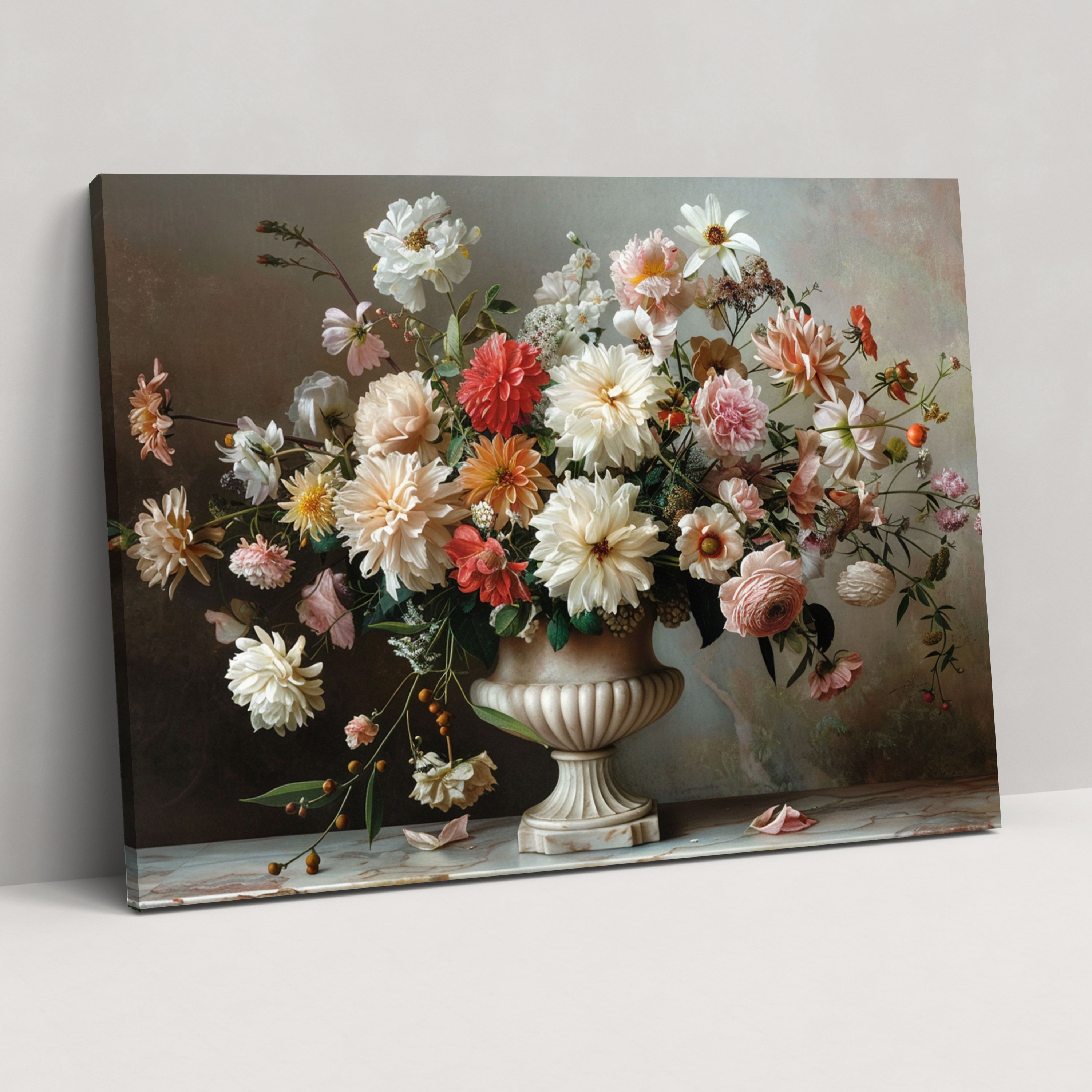 Classicism Canvas Print - Vase Of Flowers Wall Art - Classicism, Classicism, Home Decoration, Canvas