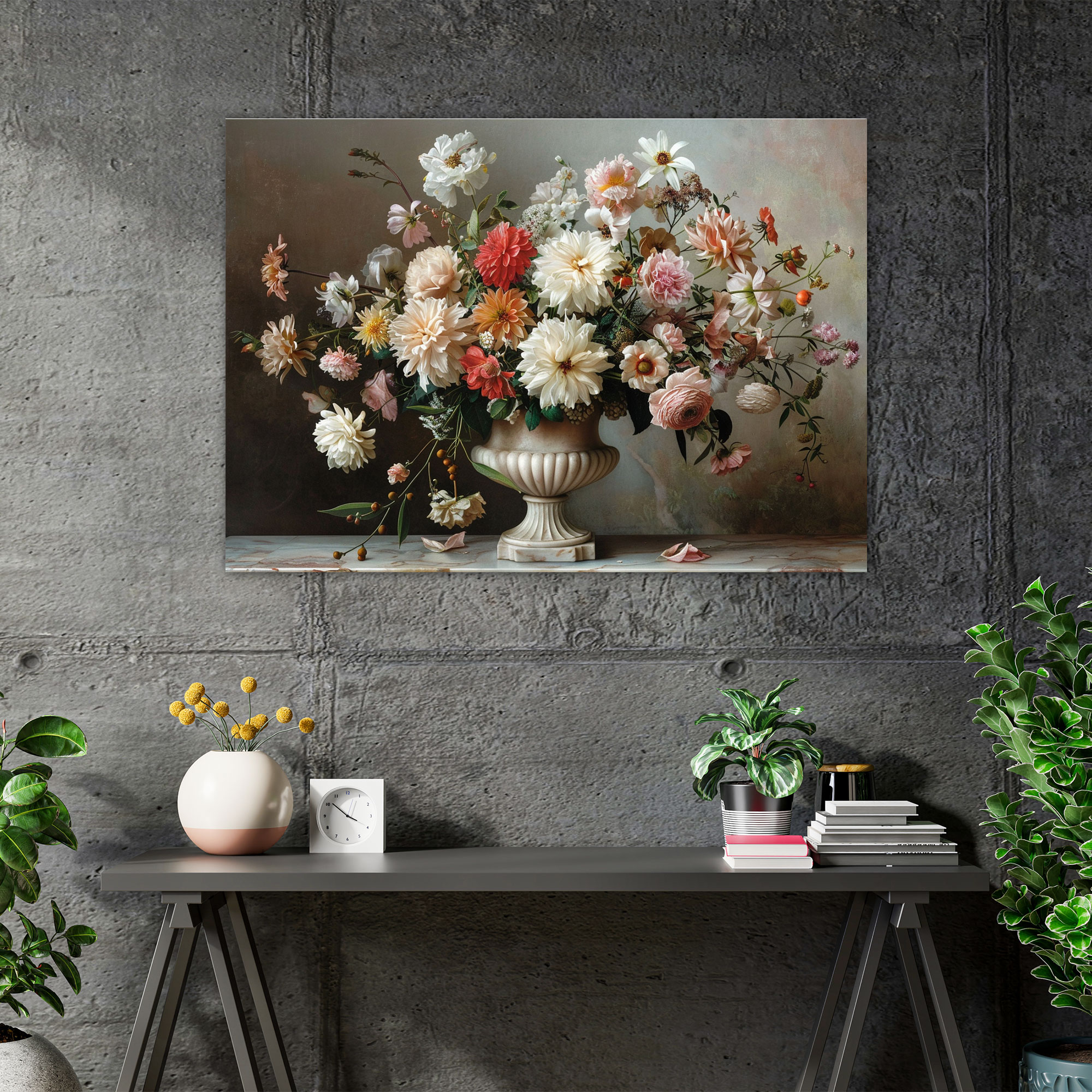 Classicism Canvas Print - Vase Of Flowers Wall Art - Classicism, Classicism, Home Decoration, Canvas