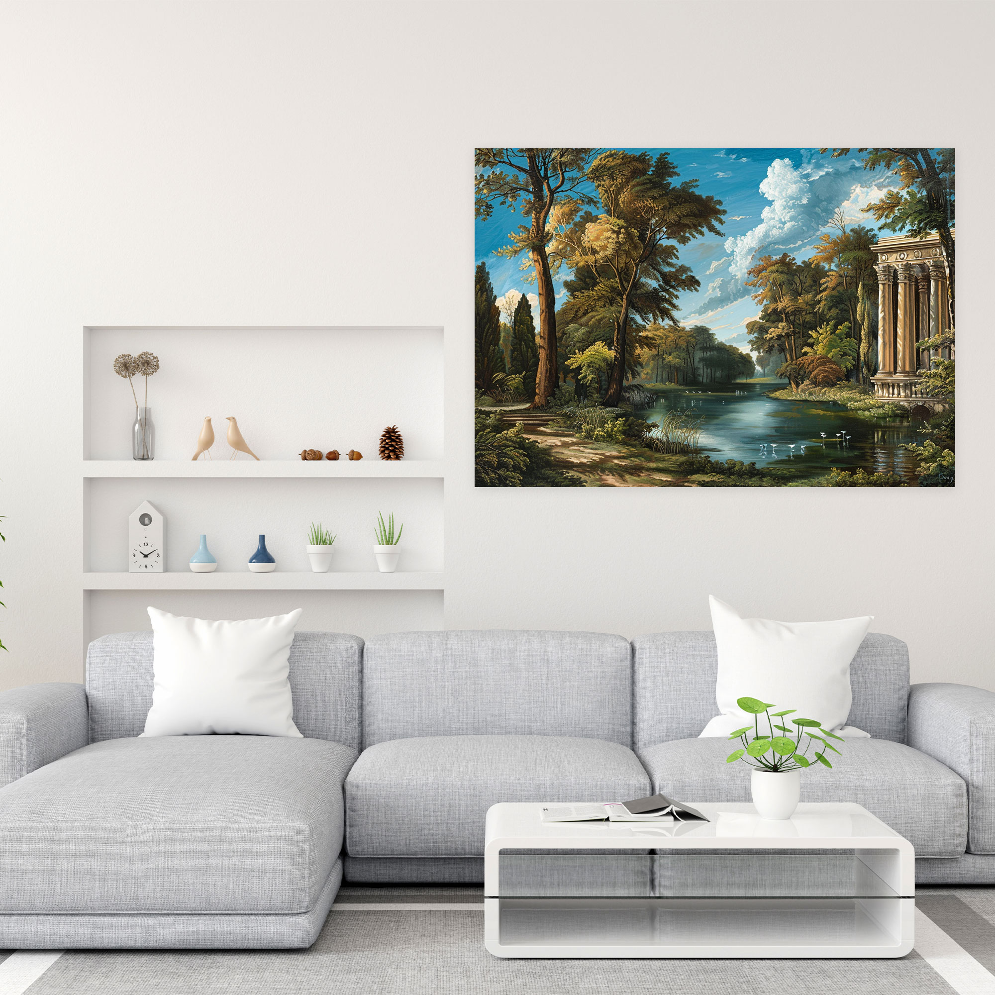 Classicism Canvas Print - Nature With Classical Elements Wall Art - Classicism, Home Decoration, Wall Decoration, Canvas