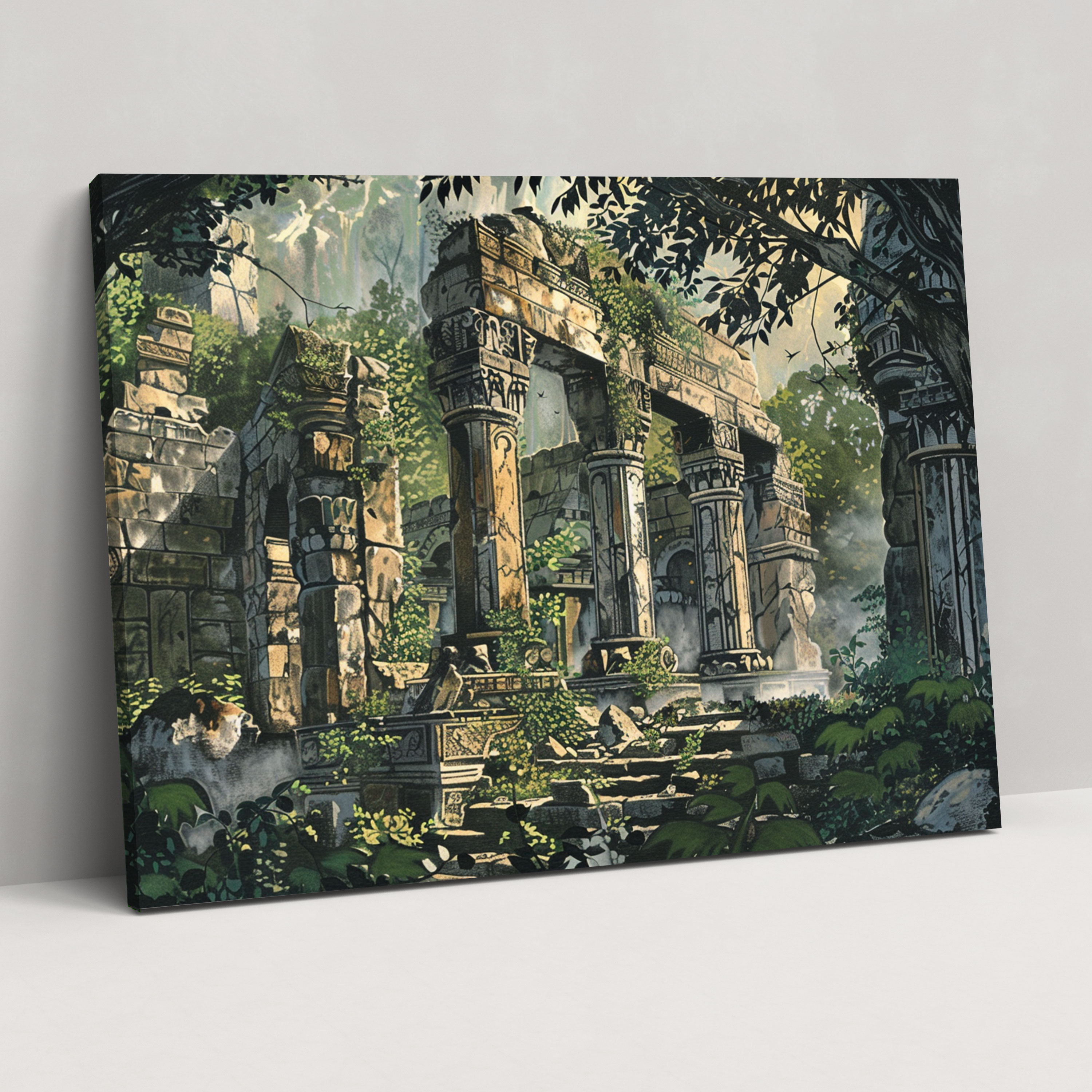 Classicism Ancient Ruins Canvas Print - Classicism, Wall Decoration, Canvas Print, Classicism