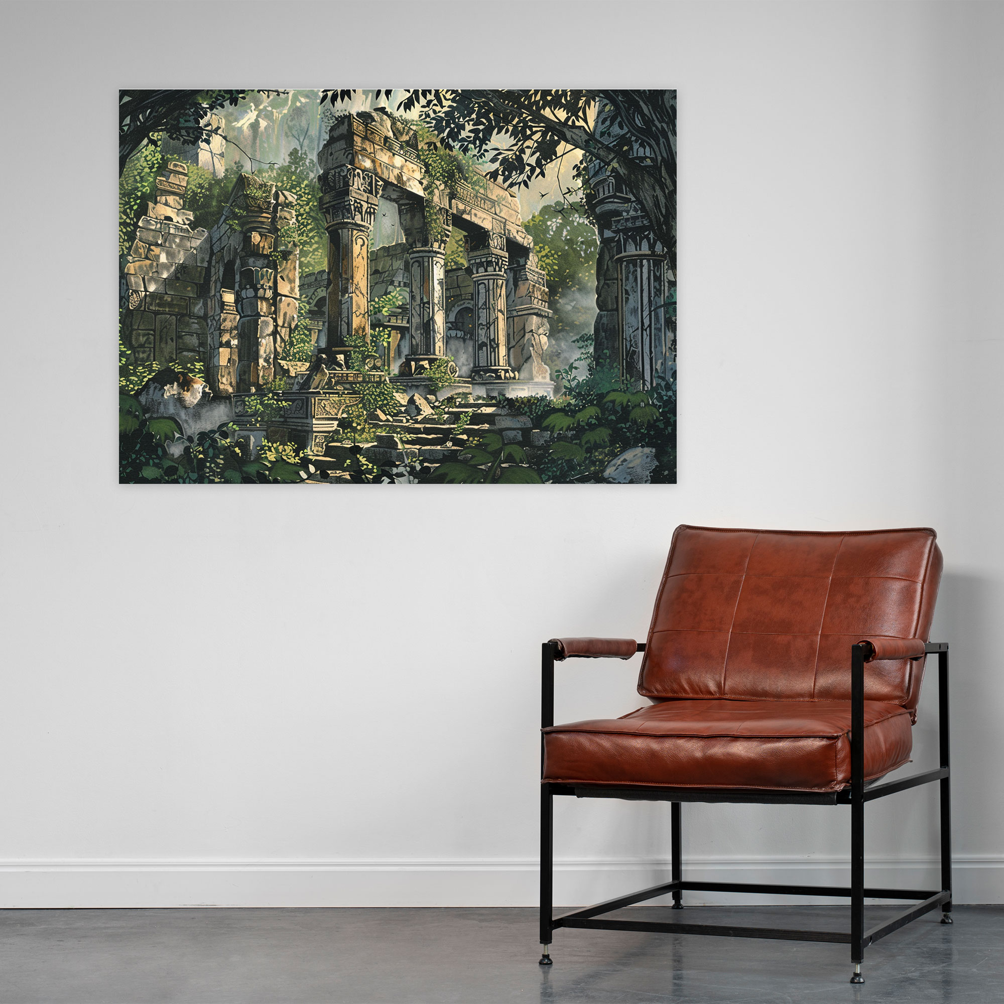 Classicism Ancient Ruins Canvas Print - Classicism, Wall Decoration, Canvas Print, Classicism
