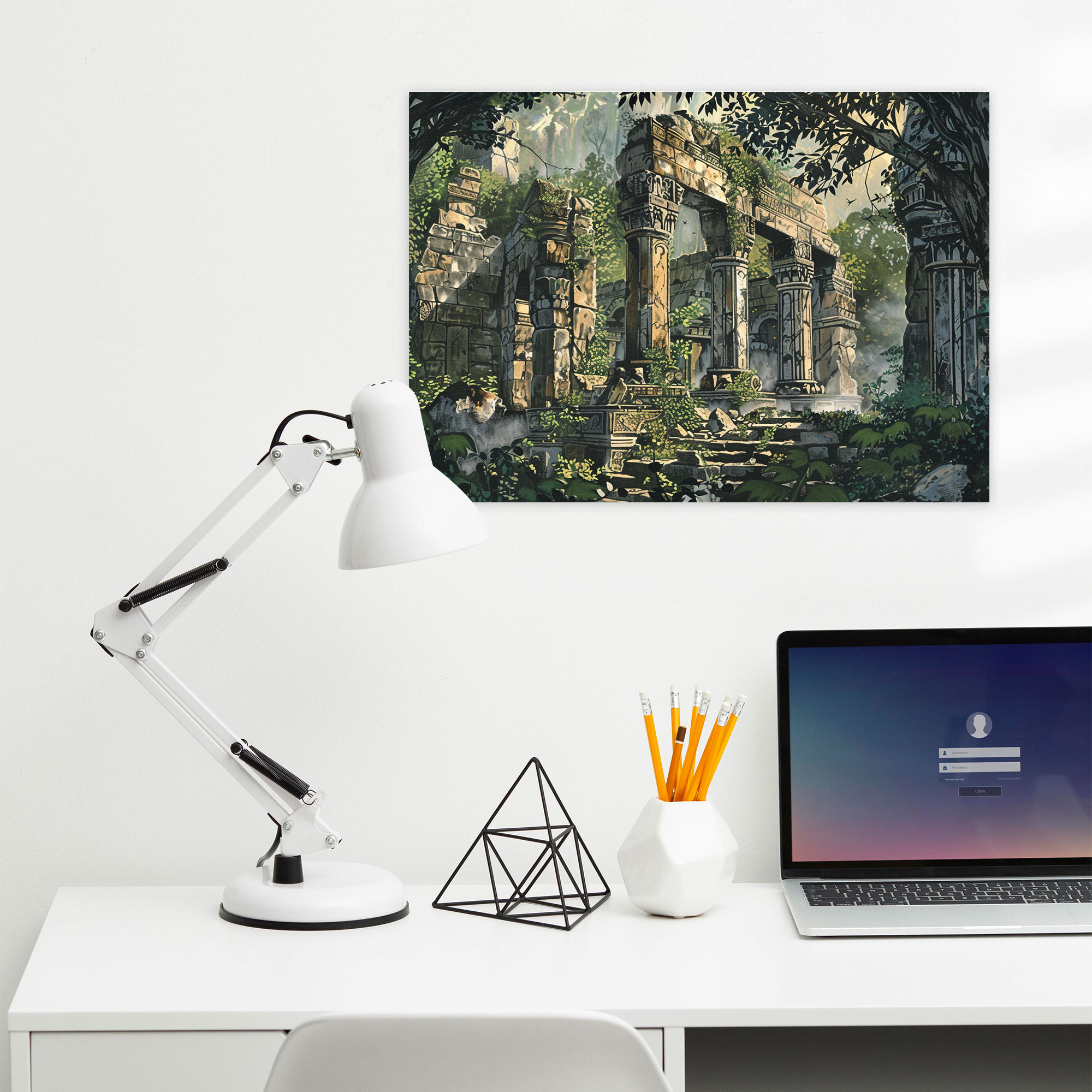 Classicism Ancient Ruins Canvas Print - Classicism, Wall Decoration, Canvas Print, Classicism