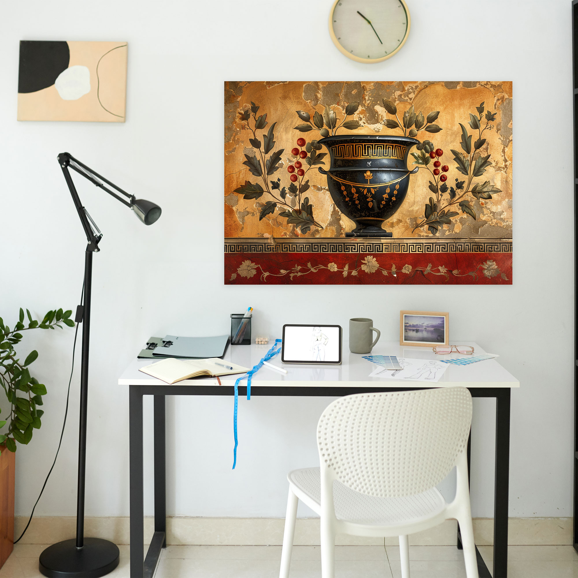 Greek Pottery Wall Decoration - Classicism, Classicism, Home Decoration, Canvas Wall Art