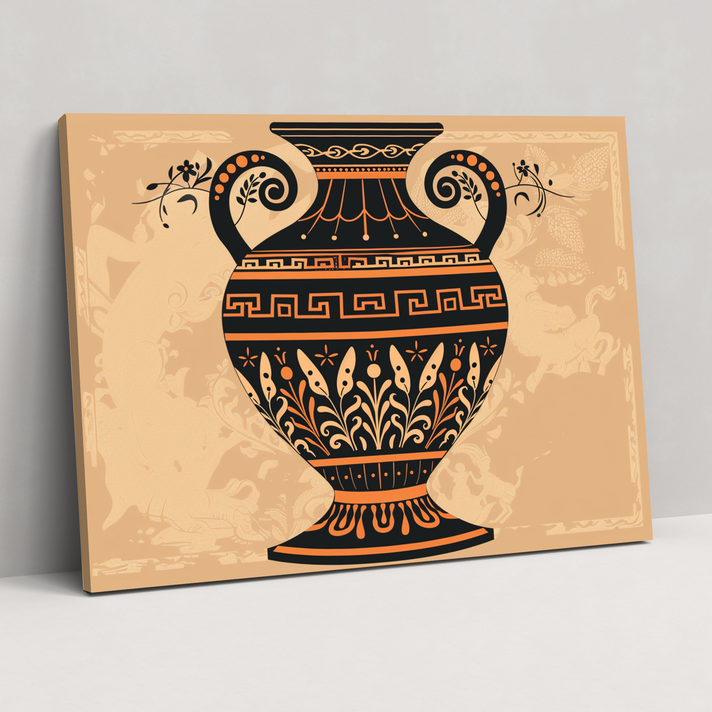 Greek Pottery Classicism Canvas Print - Classicism, Canvas Wall Art, Wall Art, Wall Decoration