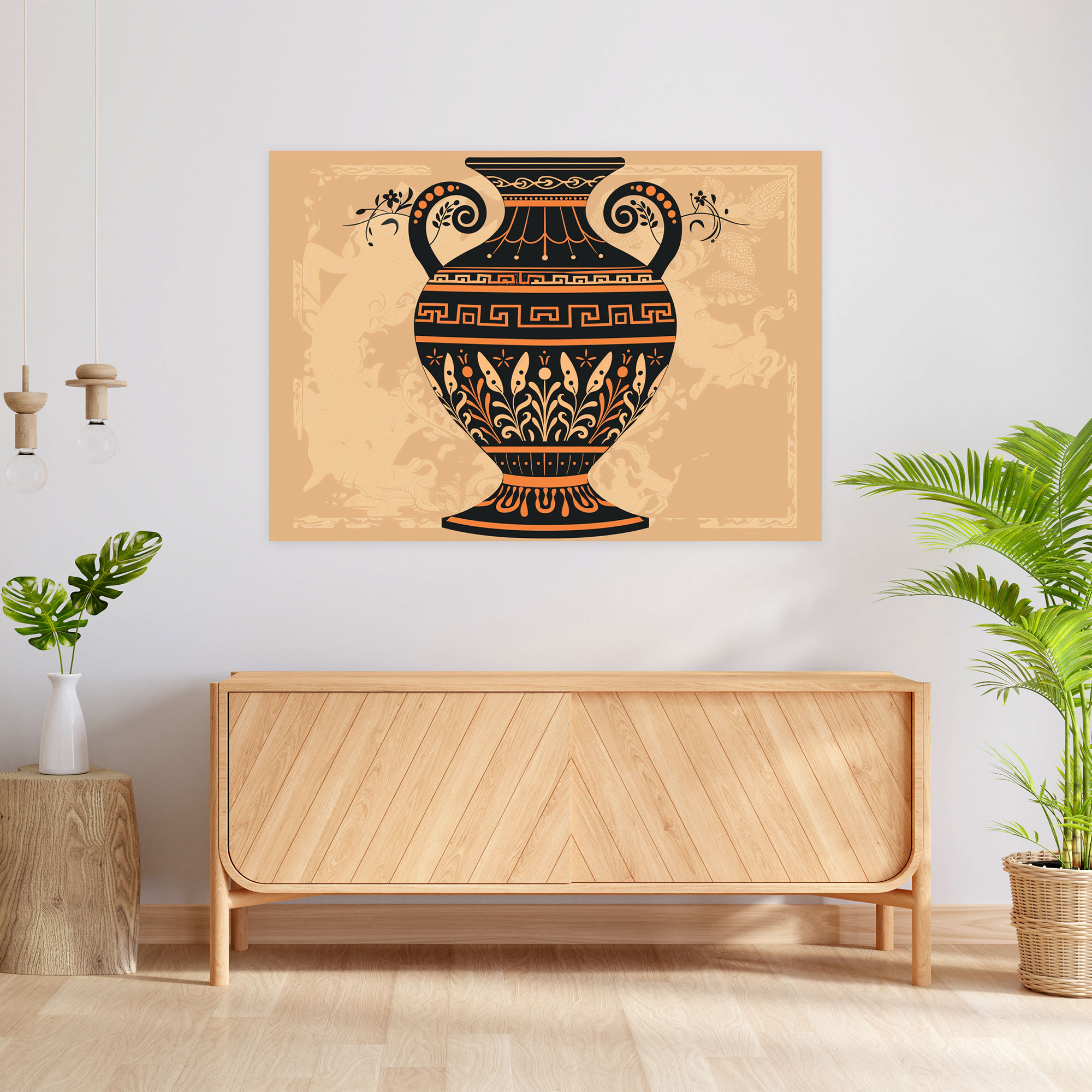 Greek Pottery Classicism Canvas Print - Classicism, Canvas Wall Art, Wall Art, Wall Decoration