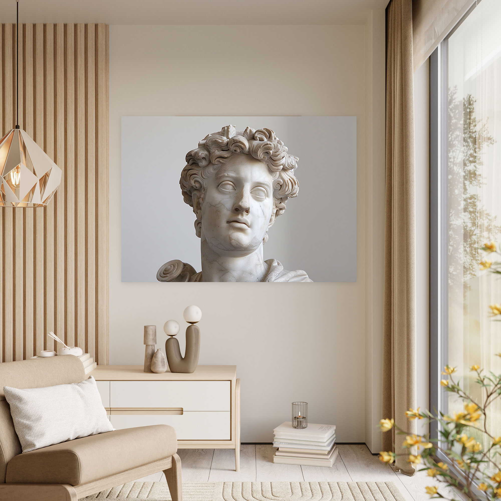 Classicism Marble Bust Canvas Print - Classicism, Canvas Wall Art, Wall Art, Marble Sculpture