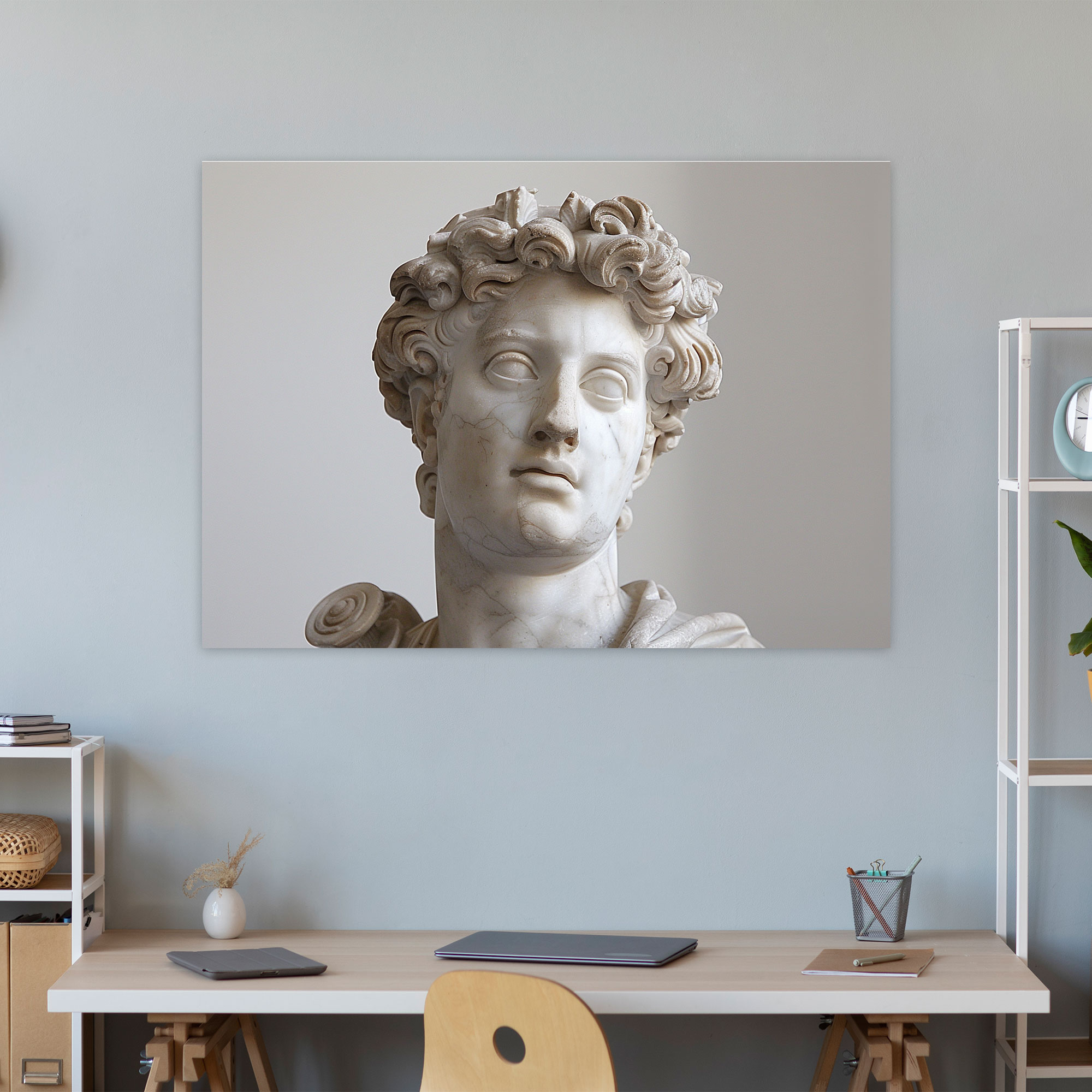 Classicism Marble Bust Canvas Print - Classicism, Canvas Wall Art, Wall Art, Marble Sculpture