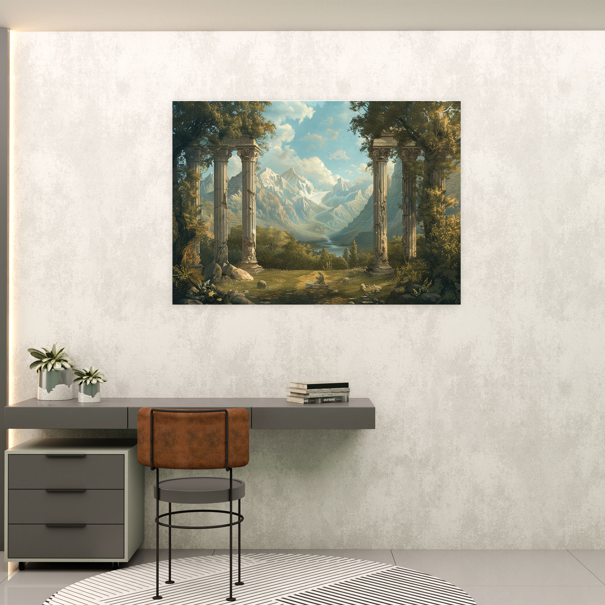 Majestic Landscape Classicism Wall Art - Classicism, Canvas Wall Art, Renaissance Painting, Wall Decoration