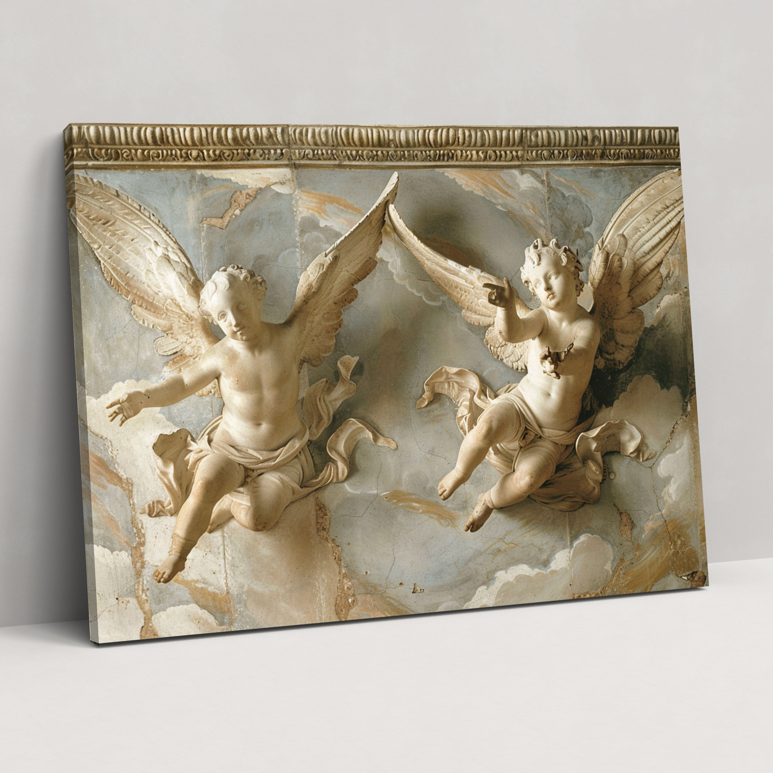Angelic Sculptures Classicism Canvas Print - Classicism, Classicism, Canvas Print, Home Decoration