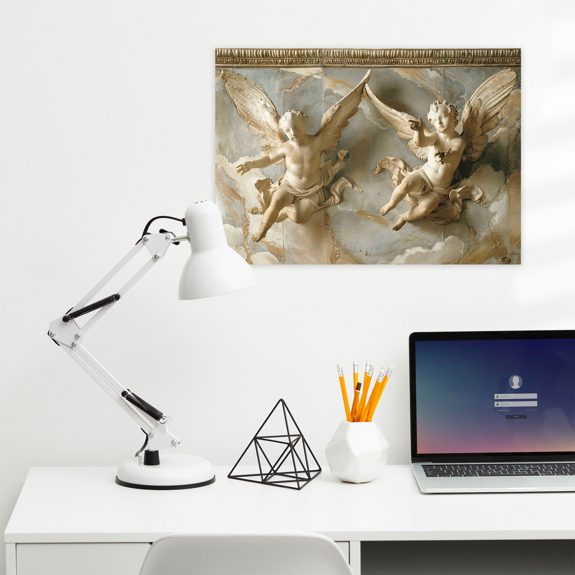 Angelic Sculptures Classicism Canvas Print - Classicism, Classicism, Canvas Print, Home Decoration