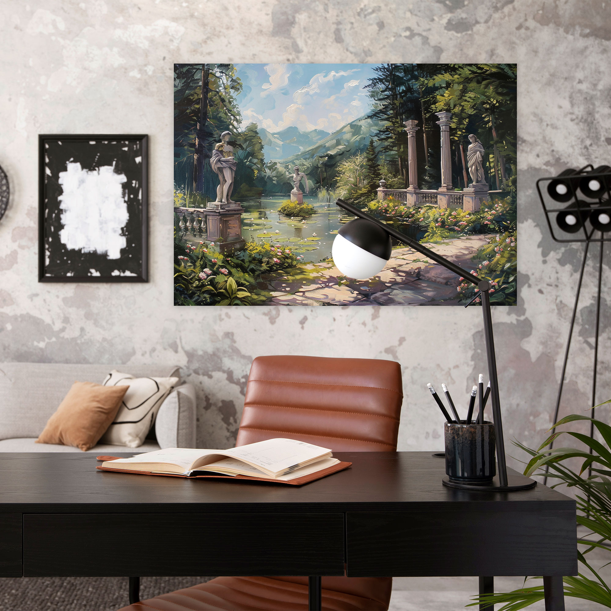 Tranquil Garden Classicism Wall Decoration - Classicism, Canvas Wall Art, Painting, Canvas