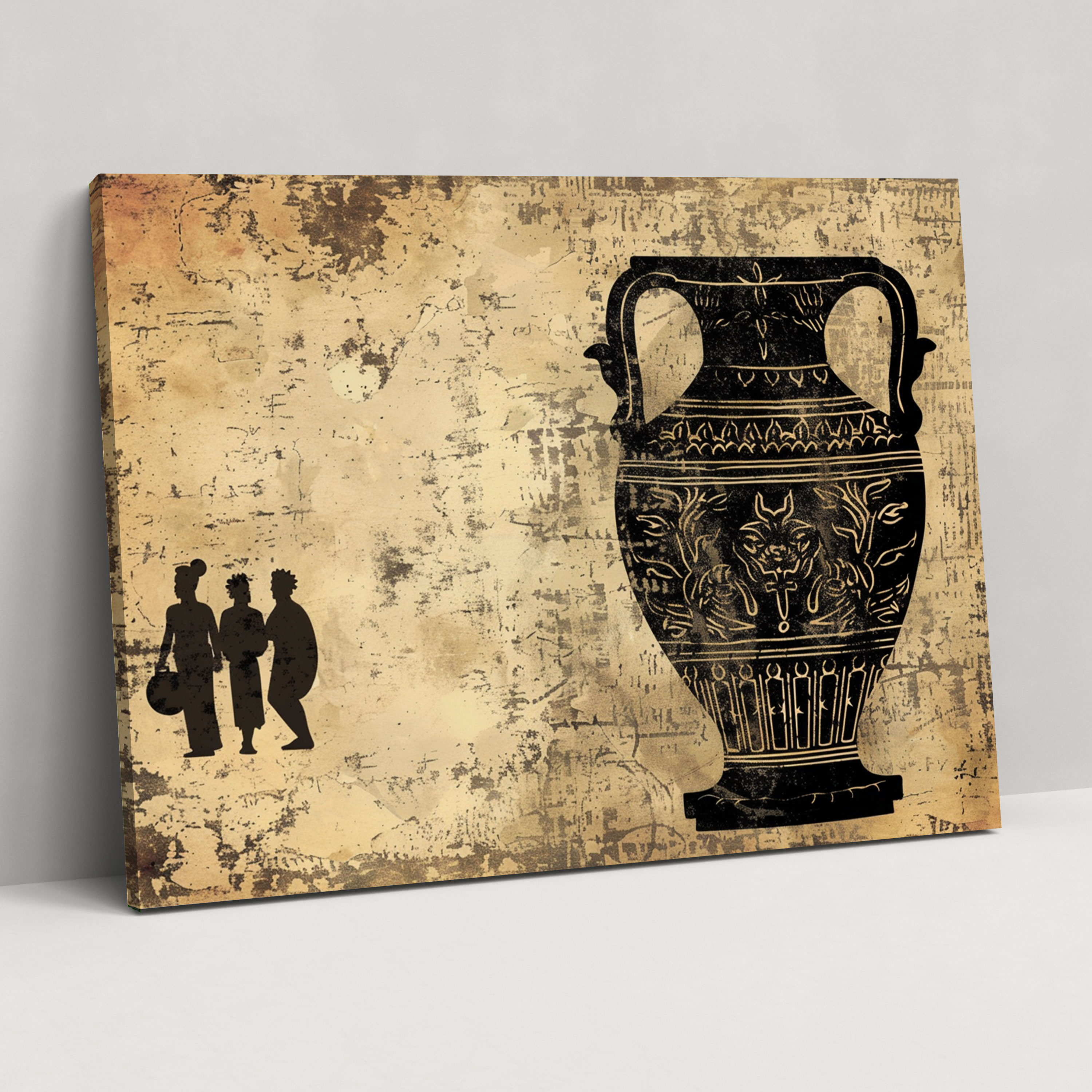 Classicism Canvas Print: Ancient Greek Pottery Design - Classicism, Home Decoration, Canvas Print, Canvas Wall Art