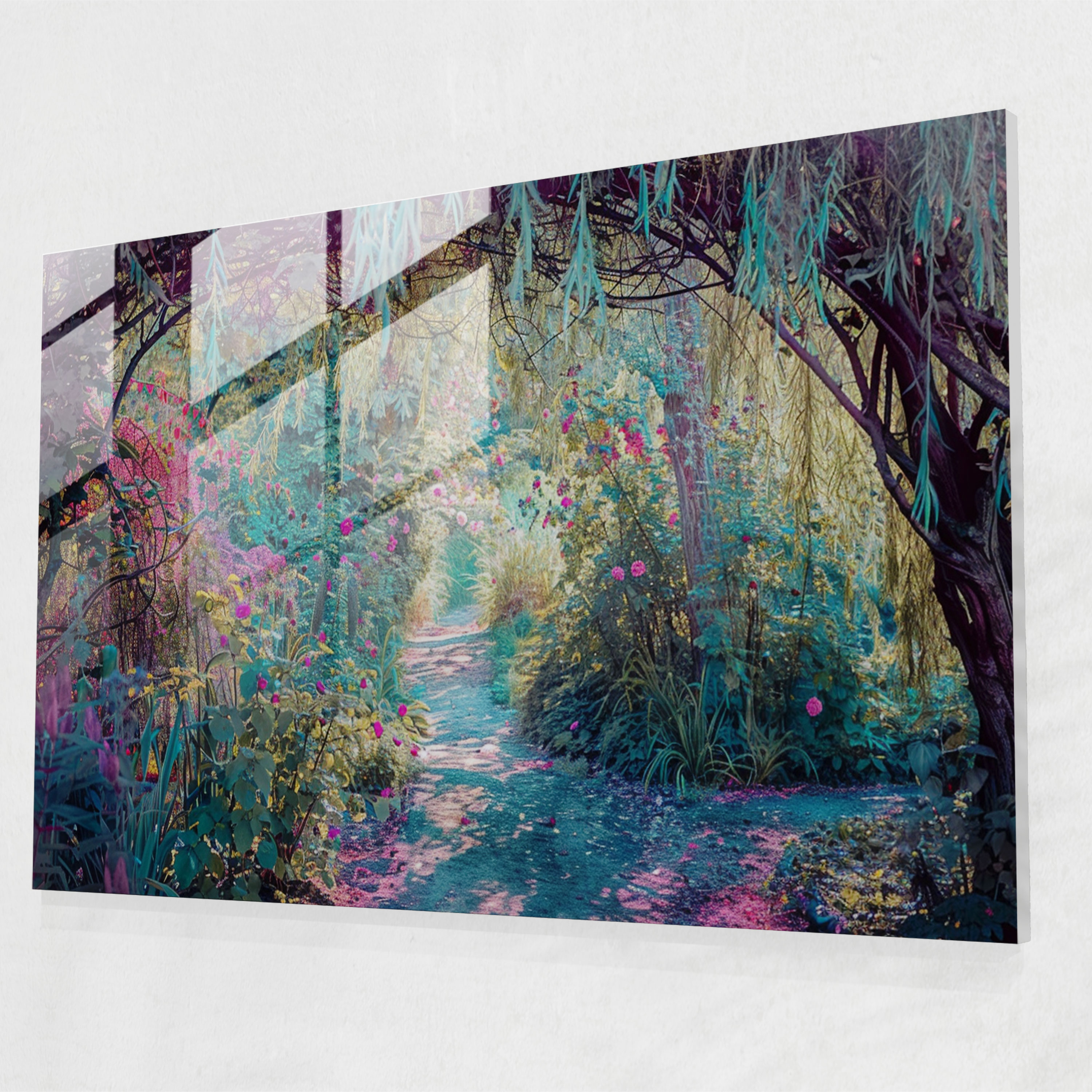 Claude Monet Giverny Garden Glass Wall Art - Claude Monet, Glass Art, Wall Decoration, Modern Art