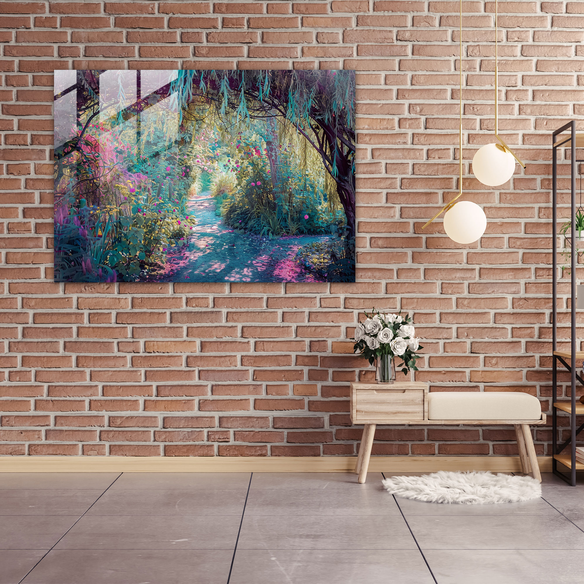 Claude Monet Giverny Garden Glass Wall Art - Claude Monet, Glass Art, Wall Decoration, Modern Art