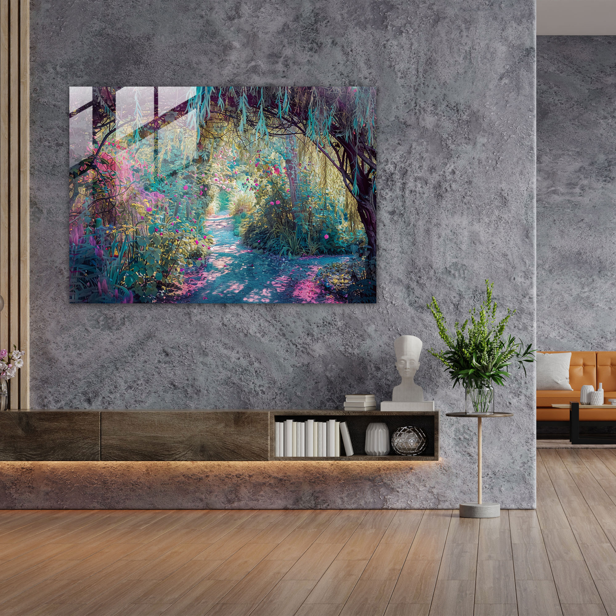 Claude Monet Giverny Garden Glass Wall Art - Claude Monet, Glass Art, Wall Decoration, Modern Art