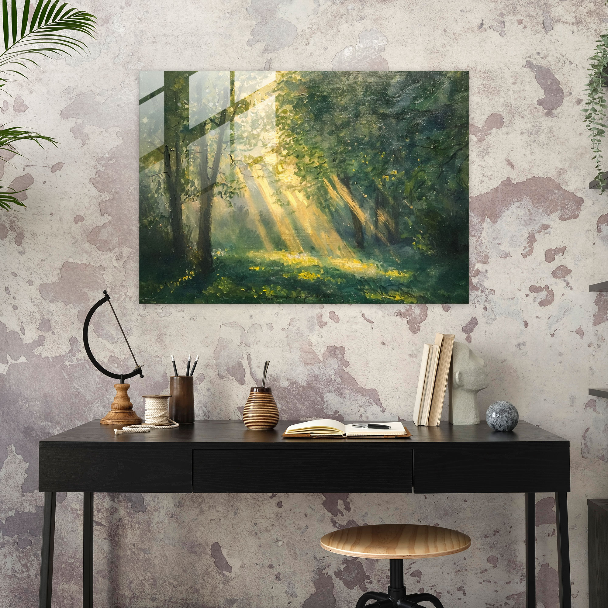 Claude Monet Sunlight Trees Glass Wall Art - Claude Monet, Modern Art, Glass Wall Art, Home Decoration