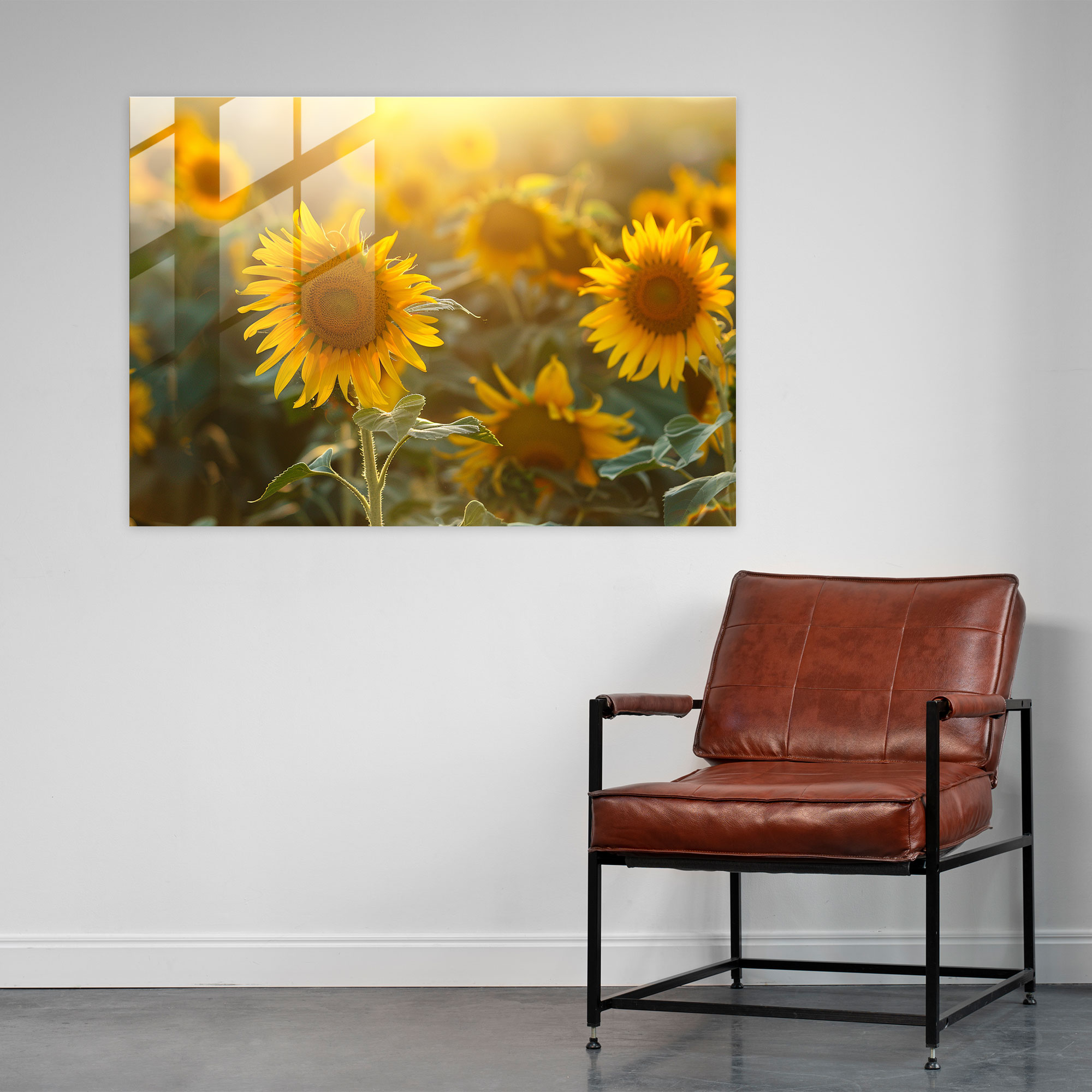 Claude Monet Glass Wall Art - Sunflowers Home Decoration - Claude Monet, Glass Wall Art, Claude Monet, Modern Art