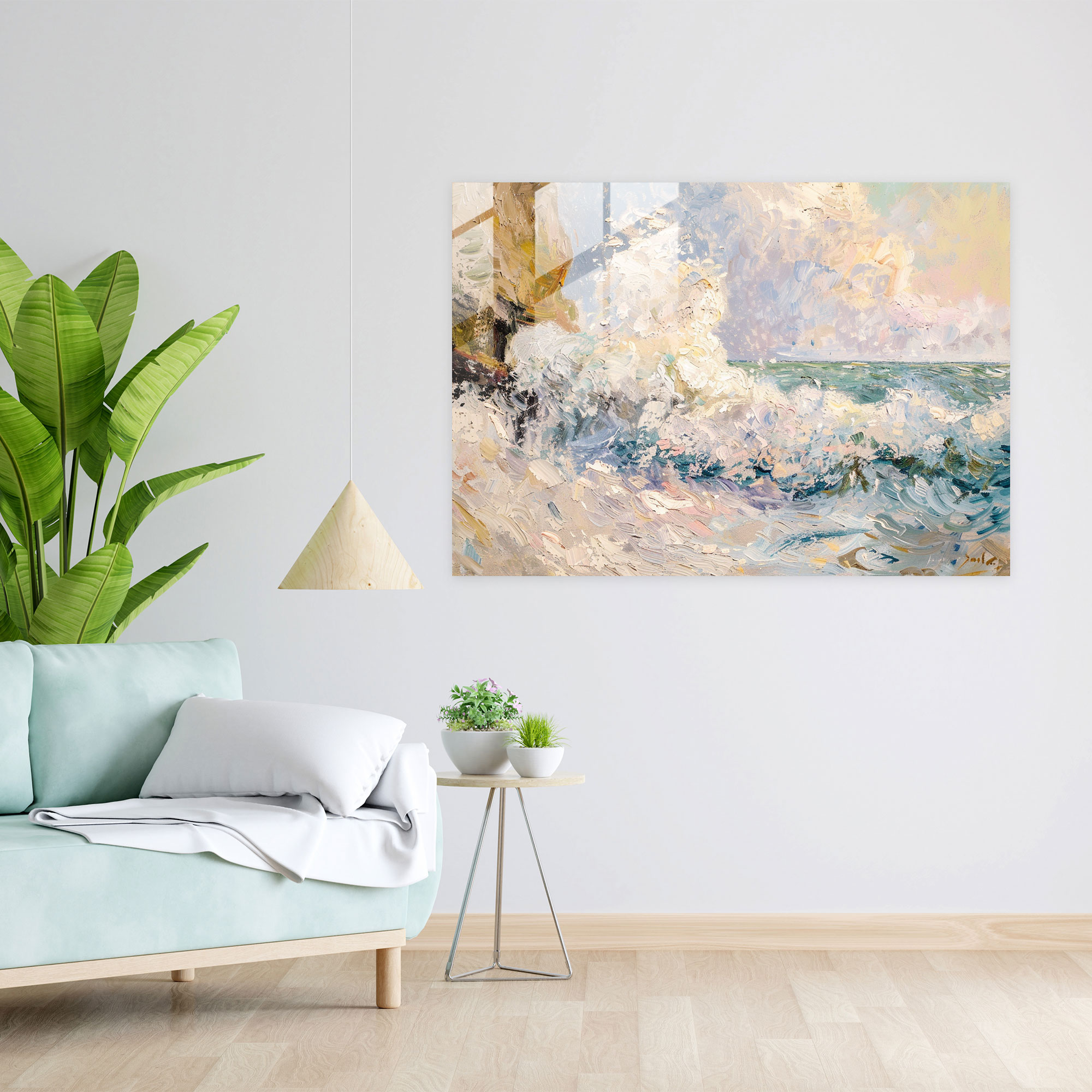 Claude Monet Wall Decoration - Seascape Glass Print - Claude Monet, Home Decoration, Glass Print, Claude Monet