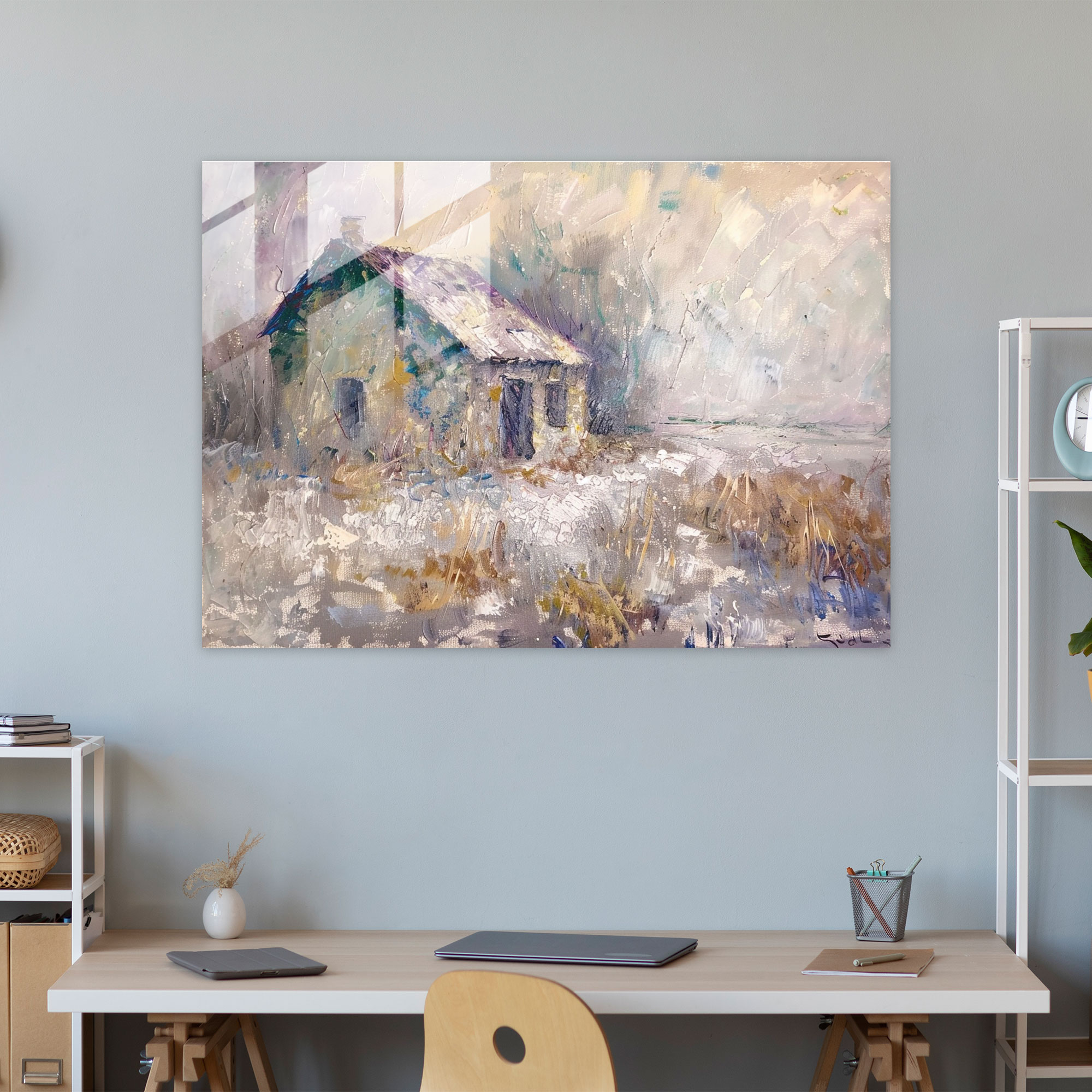 Claude Monet Glass Print - Rustic Farmhouse - Claude Monet, Glass Art, Modern Art, Home Decoration