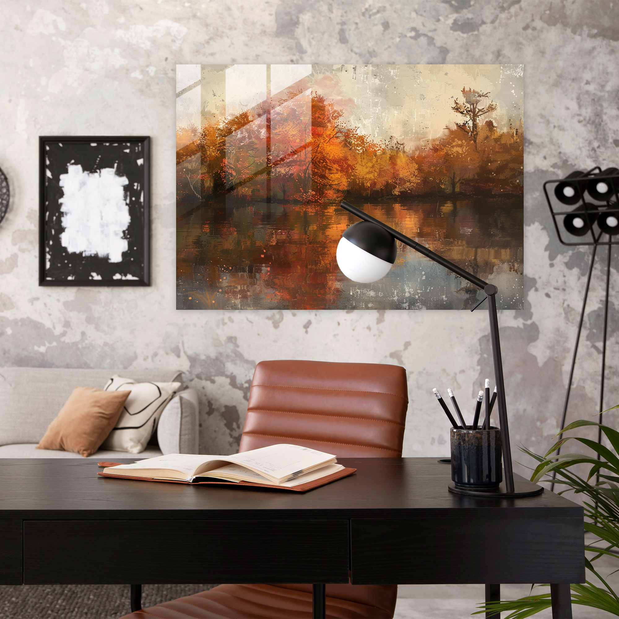 Claude Monet Glass Print - Autumn Landscape - Claude Monet, Glass Wall Art, Wall Decoration, Glass Art