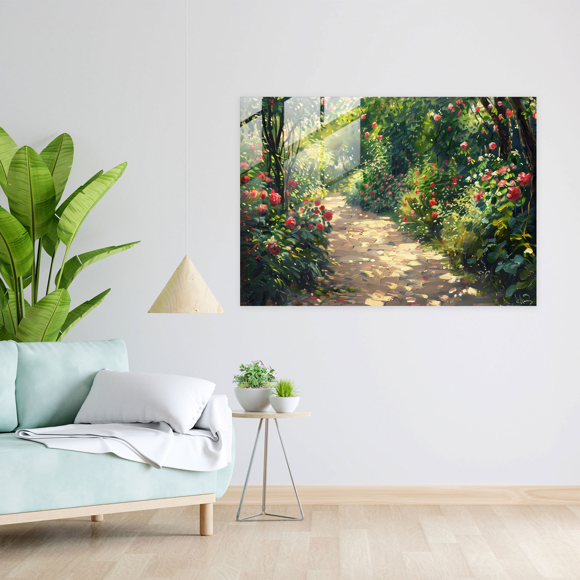 Claude Monet Glass Print - Garden Path - Claude Monet, Claude Monet, Glass Art, Home Decoration