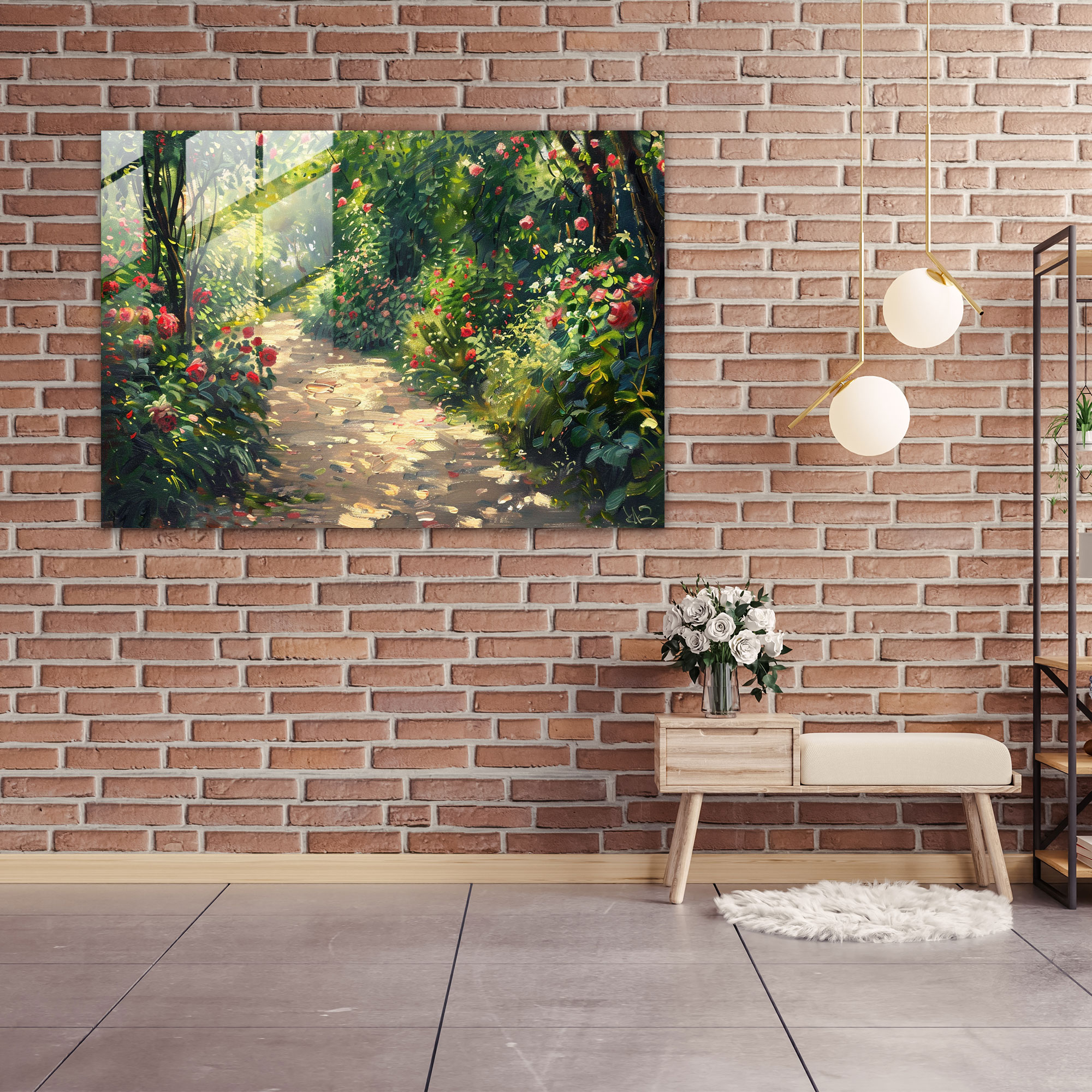 Claude Monet Glass Print - Garden Path - Claude Monet, Claude Monet, Glass Art, Home Decoration