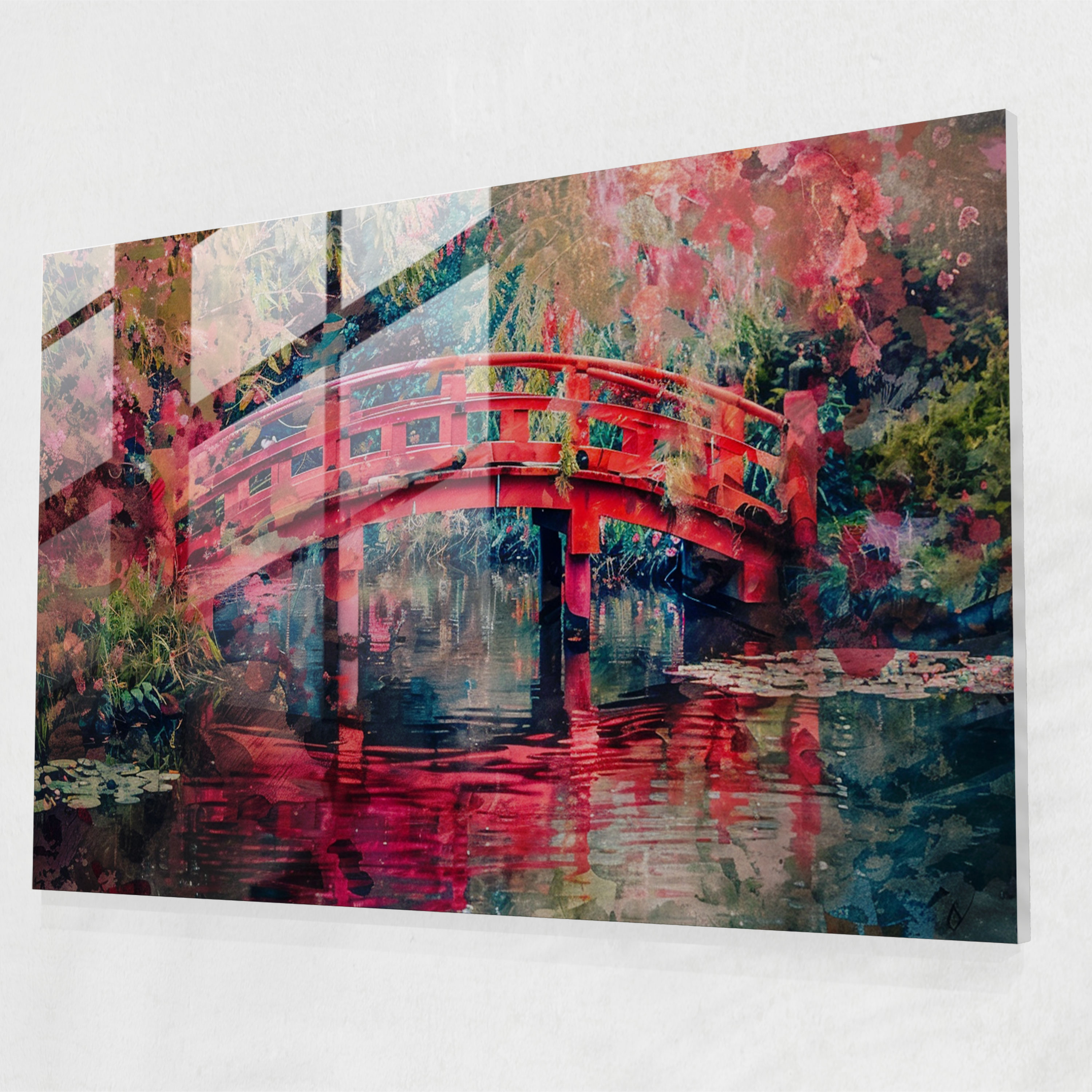 Claude Monet Glass Print - Japanese Bridge - Claude Monet, Glass Art, Modern Art, Home Decoration
