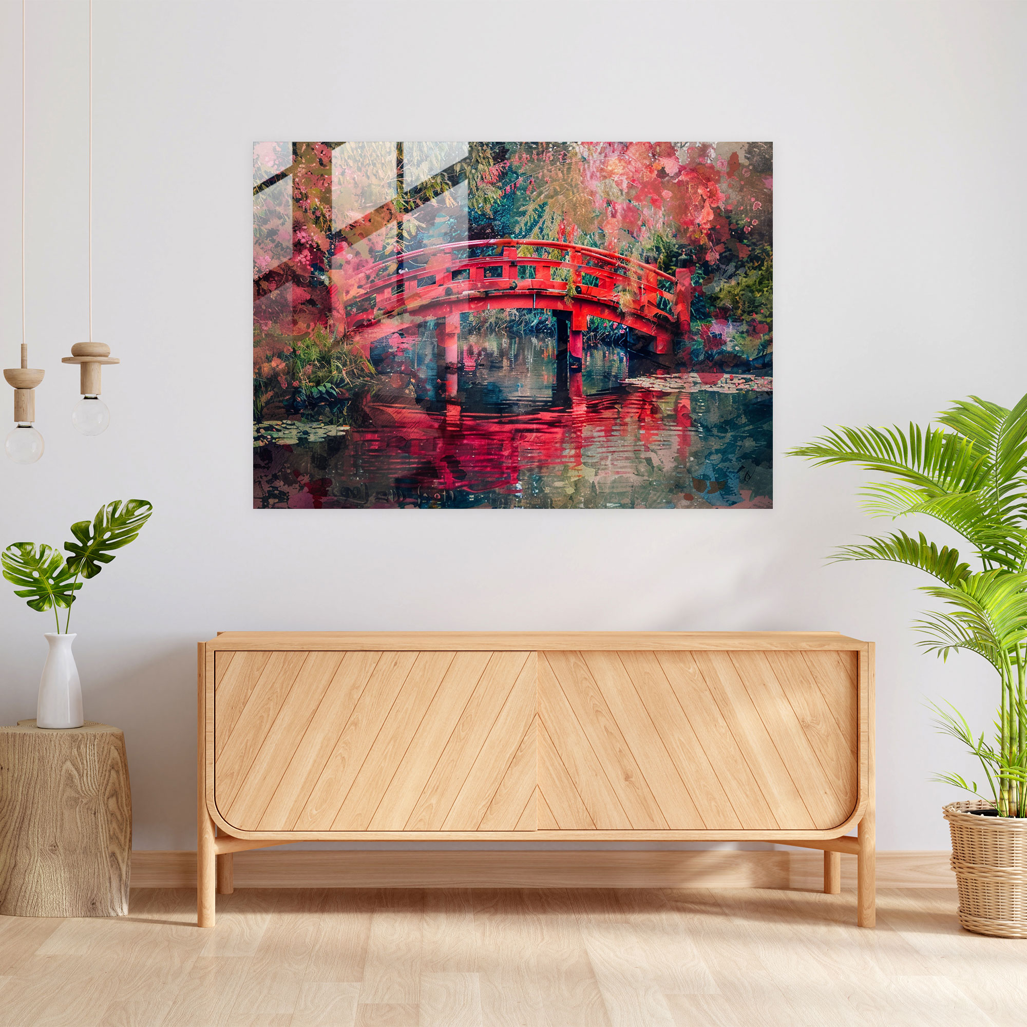 Claude Monet Glass Print - Japanese Bridge - Claude Monet, Glass Art, Modern Art, Home Decoration