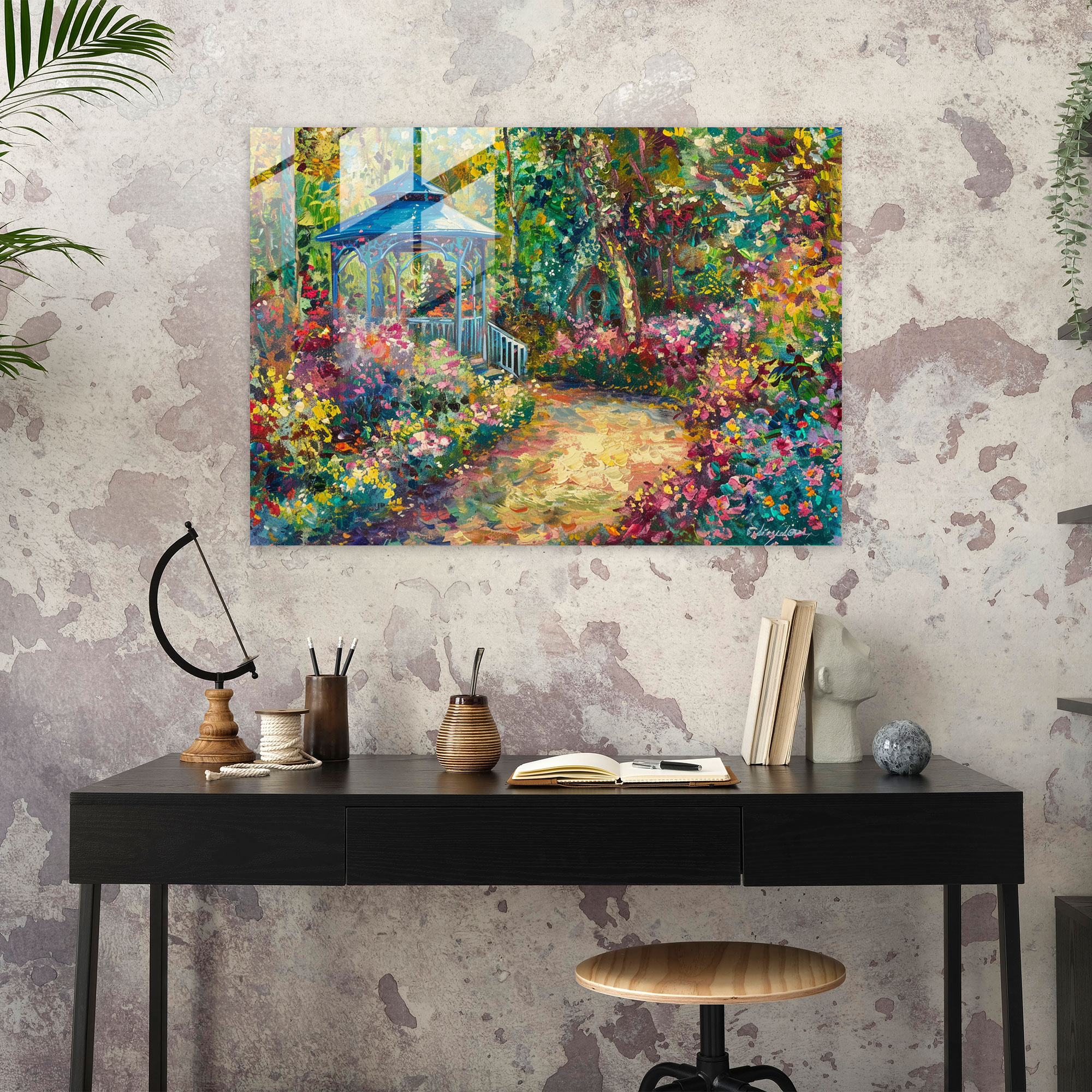 Claude Monet Colorful Garden Glass Wall Art - Claude Monet, Modern Art, Glass Print, Claude Monet