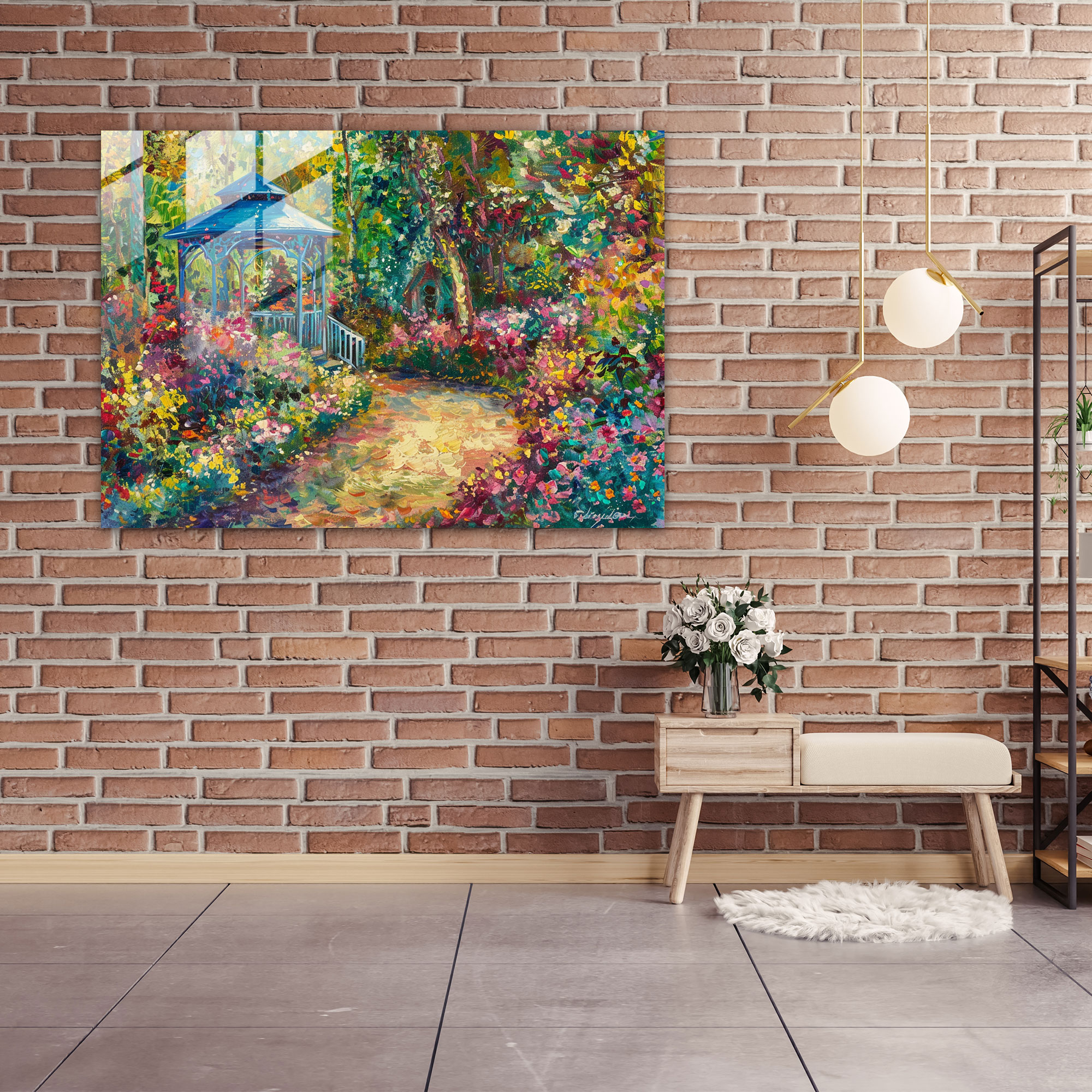 Claude Monet Colorful Garden Glass Wall Art - Claude Monet, Modern Art, Glass Print, Claude Monet