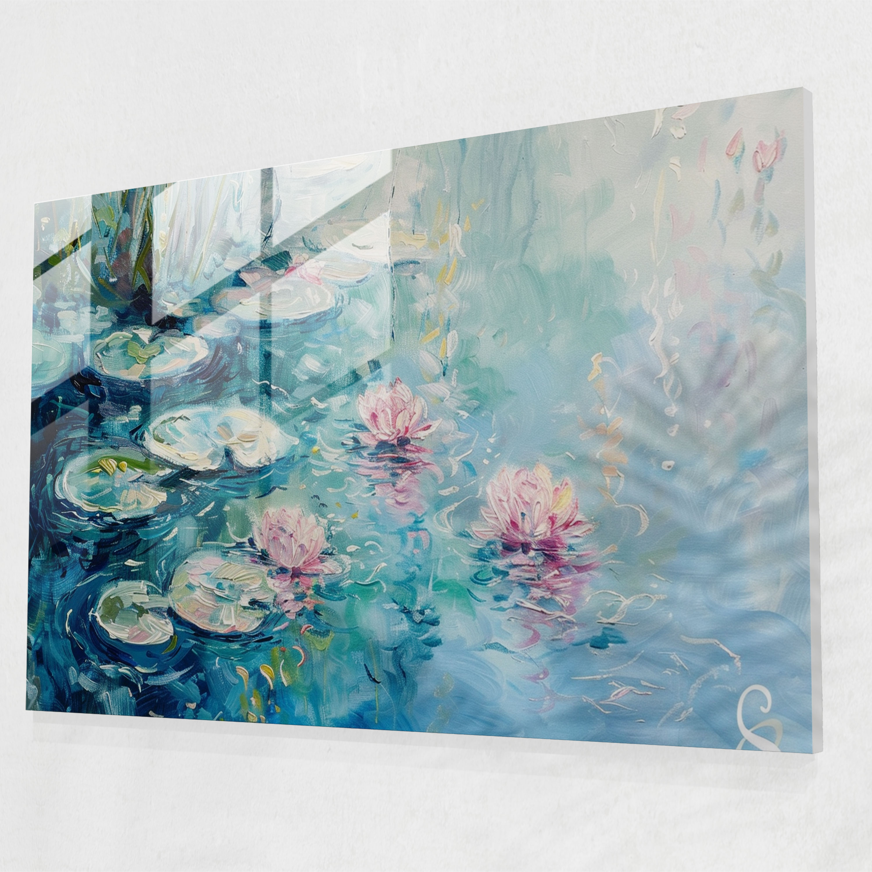 Claude Monet Glass Print Water Lilies Home Decoration - Claude Monet, Glass Print, Home Decoration, Claude Monet