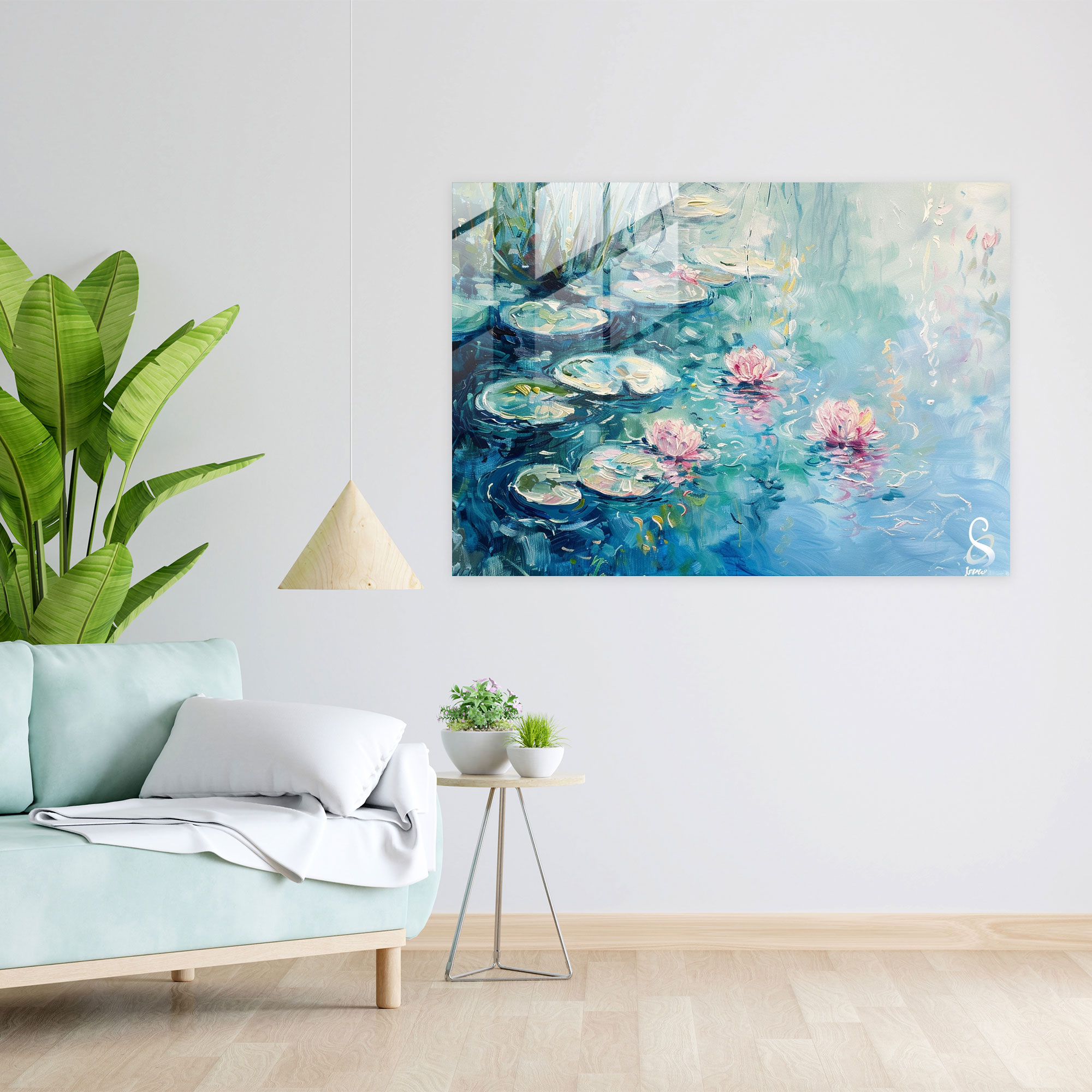 Claude Monet Glass Print Water Lilies Home Decoration - Claude Monet, Glass Print, Home Decoration, Claude Monet