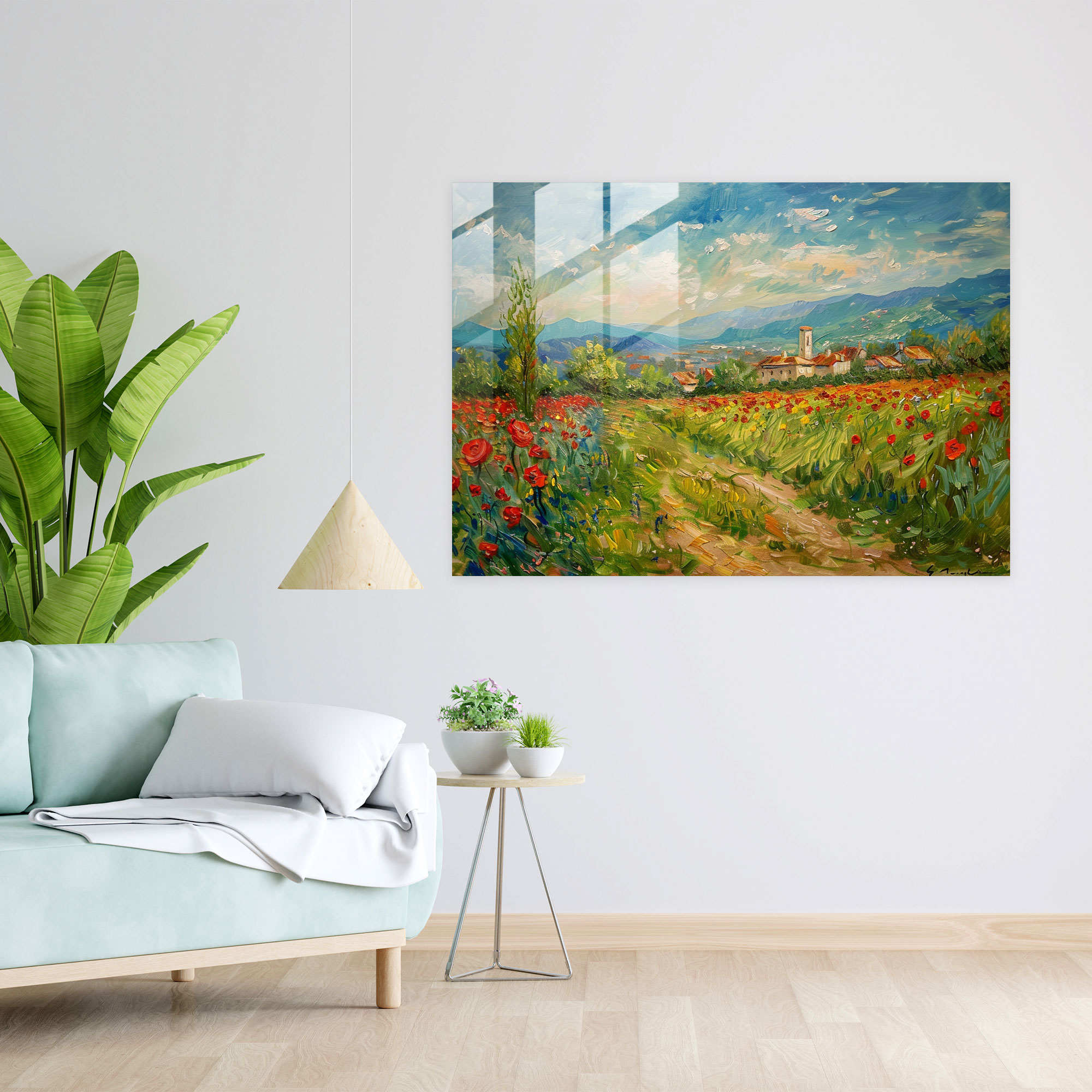 Claude Monet Glass Art French Countryside Modern Art - Claude Monet, Wall Decoration, Claude Monet, Modern Art