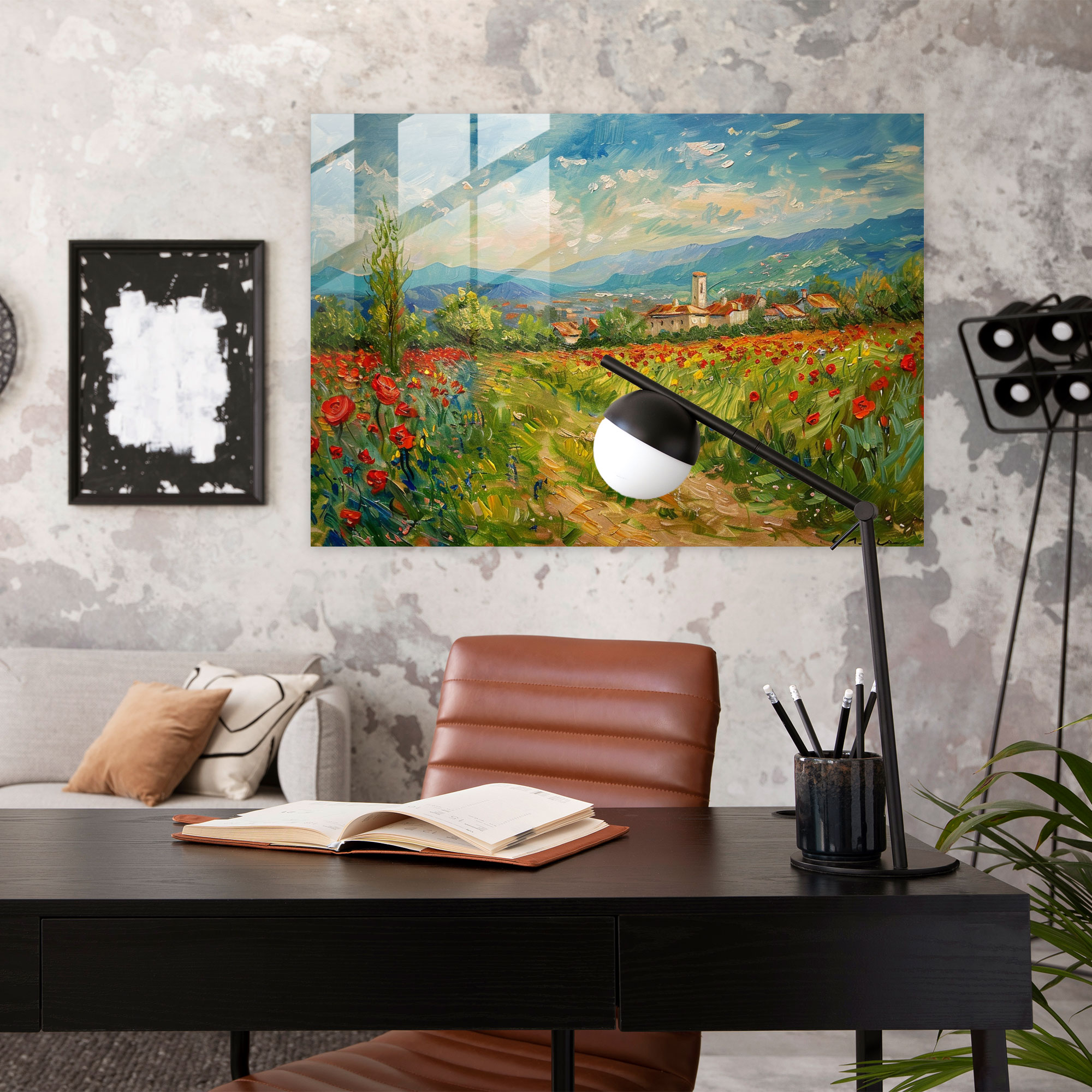 Claude Monet Glass Art French Countryside Modern Art - Claude Monet, Wall Decoration, Claude Monet, Modern Art