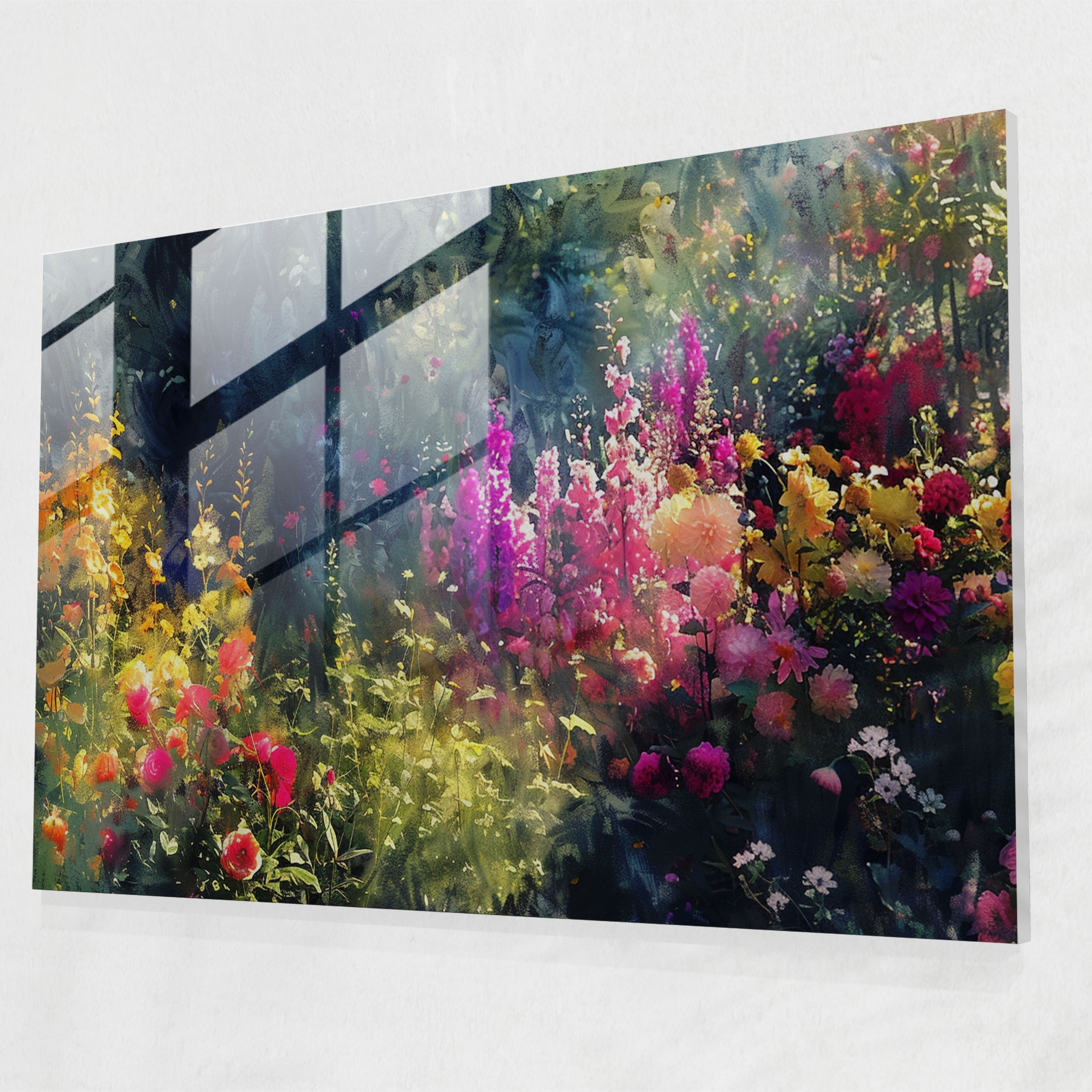 Claude Monet Glass Print Impressionist Garden Home Decoration - Claude Monet, Glass Wall Art, Glass Art, Claude Monet