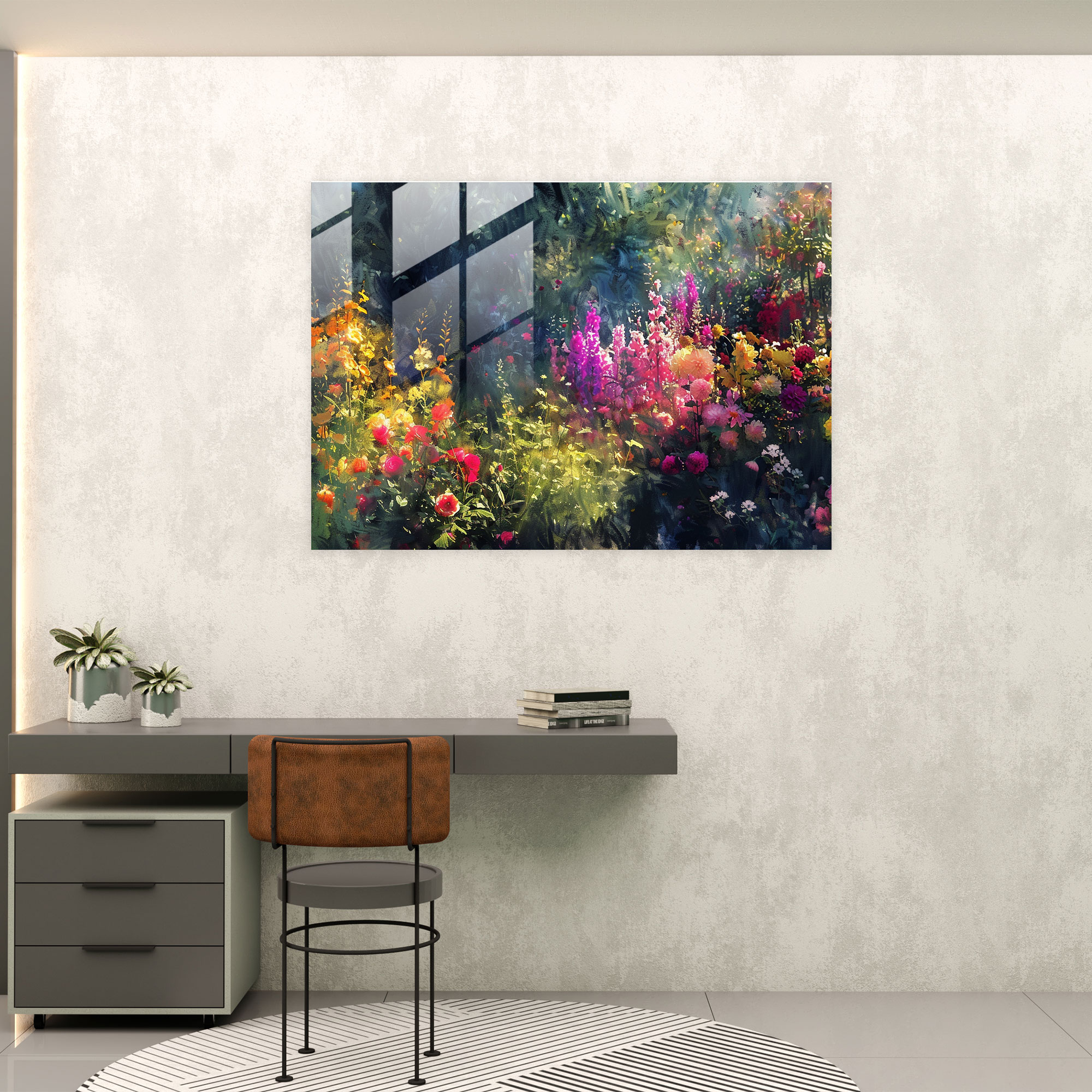 Claude Monet Glass Print Impressionist Garden Home Decoration - Claude Monet, Glass Wall Art, Glass Art, Claude Monet