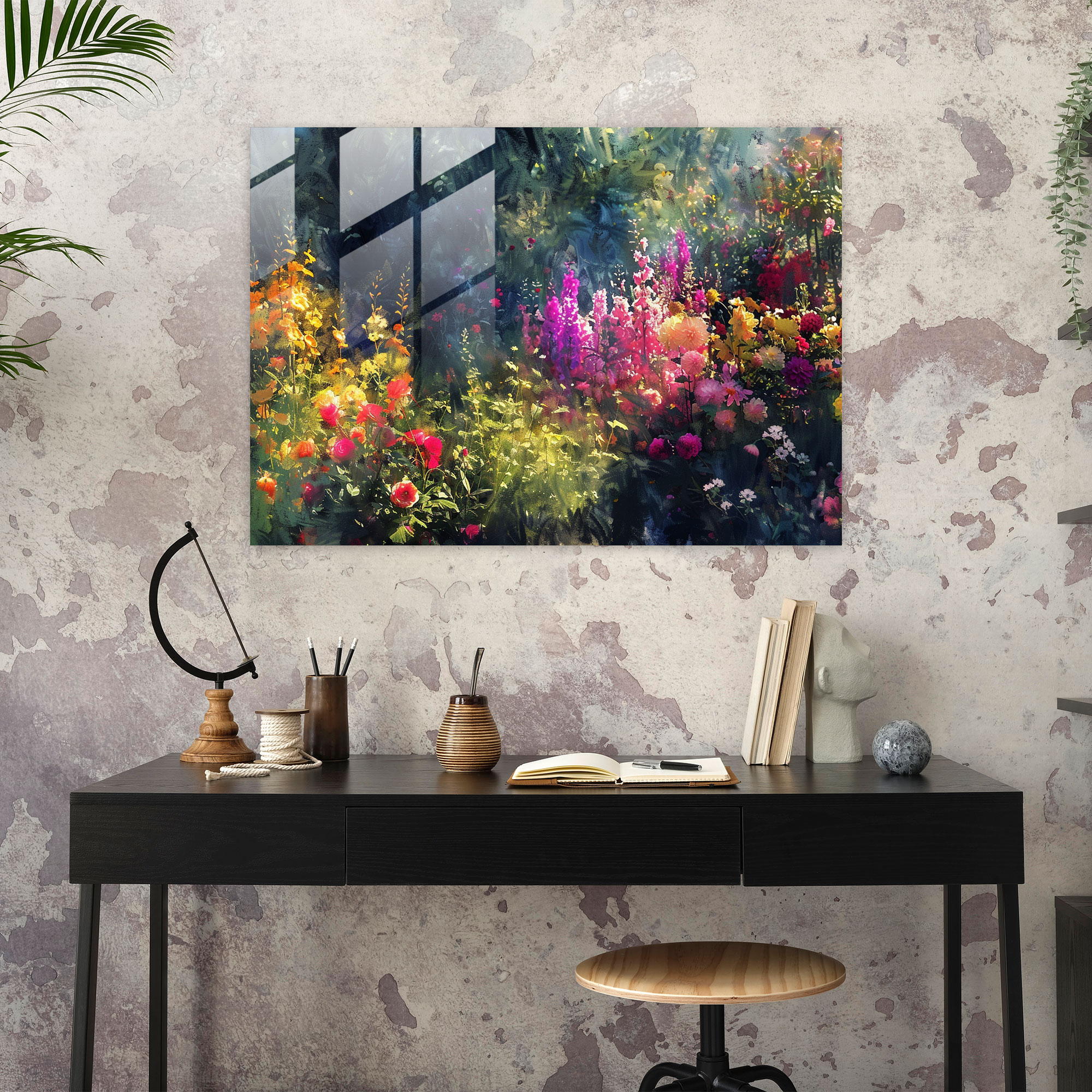 Claude Monet Glass Print Impressionist Garden Home Decoration - Claude Monet, Glass Wall Art, Glass Art, Claude Monet
