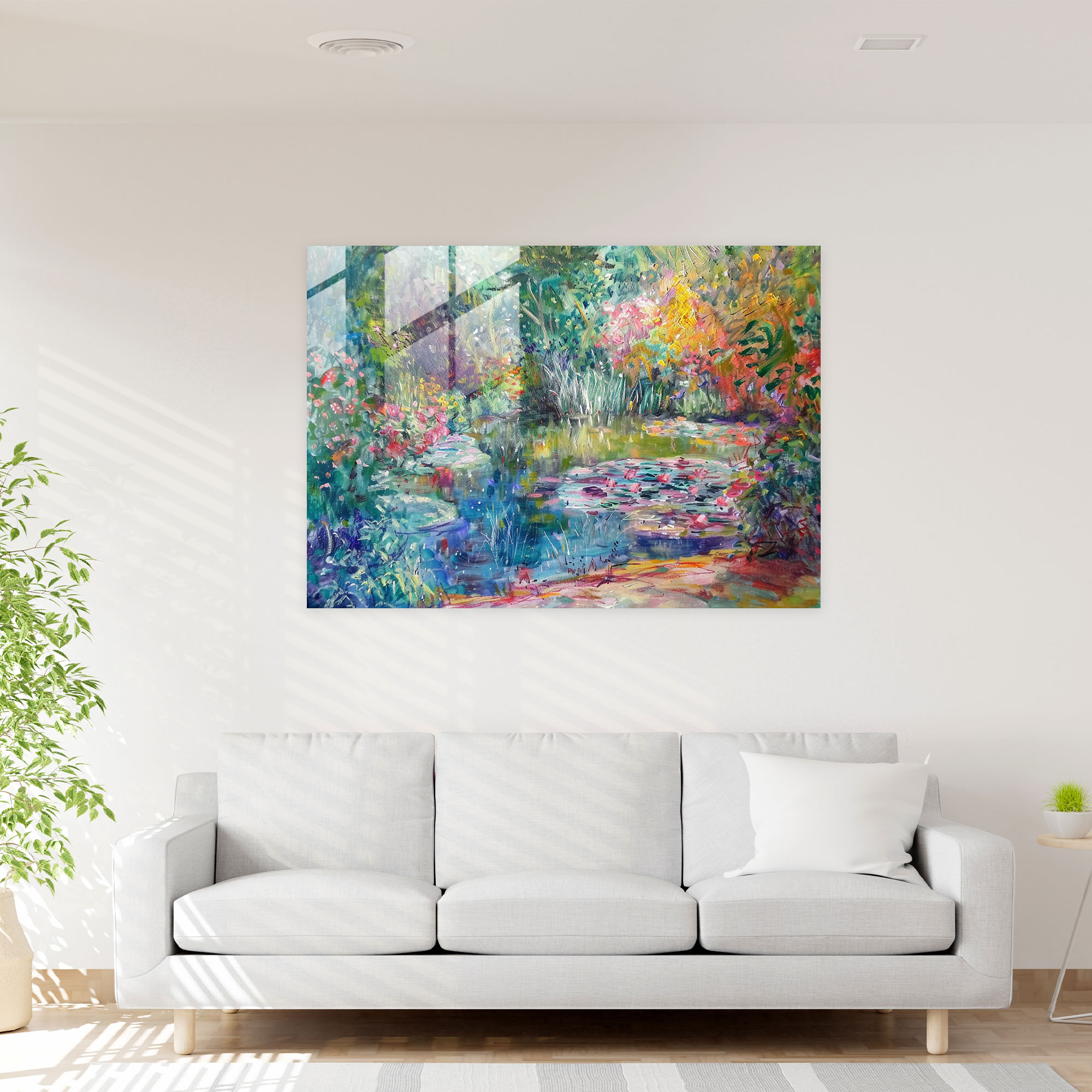 Impressionist Garden Glass Wall Art - Claude Monet, Glass Wall Art, Glass Art, Claude Monet