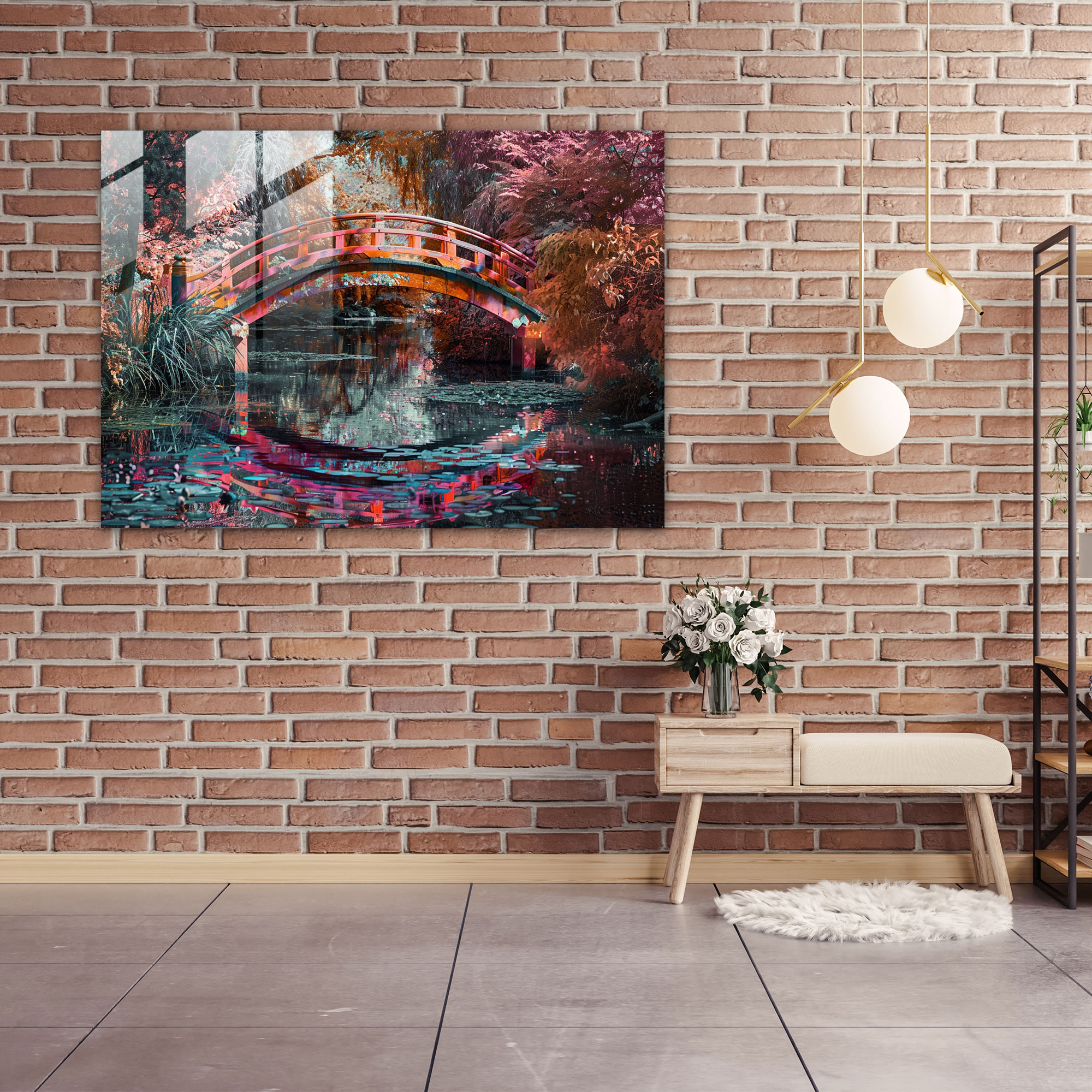 Japanese Bridge Glass Wall Art - Claude Monet, Claude Monet, Modern Art, Glass Wall Art