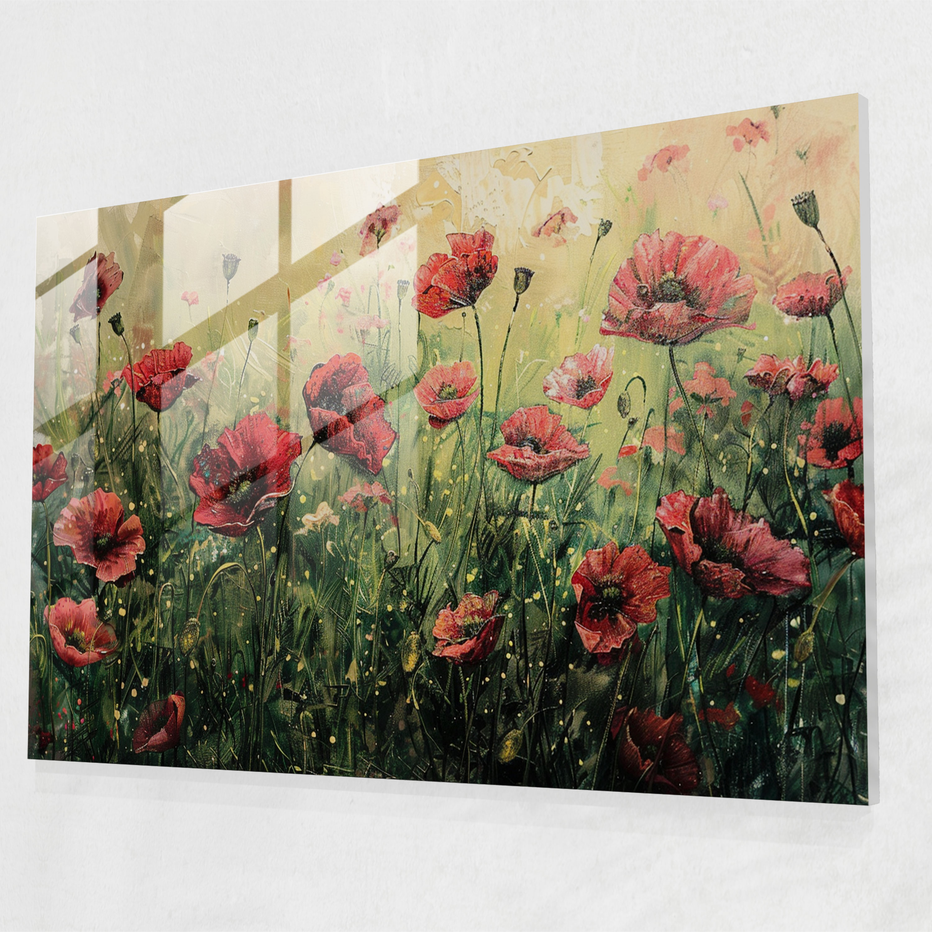 Field Of Poppies Glass Print - Claude Monet, Glass Print, Claude Monet, Glass Art