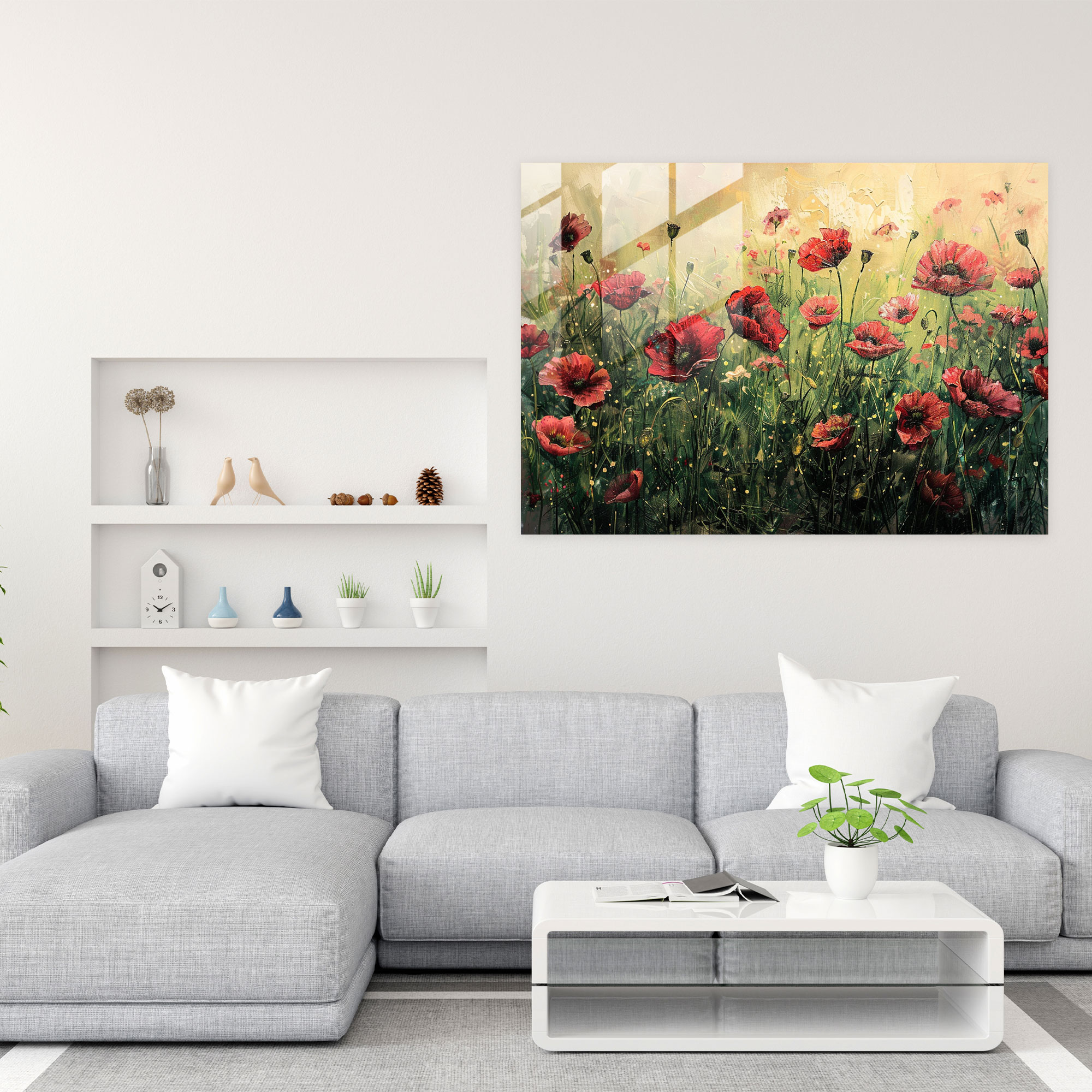 Field Of Poppies Glass Print - Claude Monet, Glass Print, Claude Monet, Glass Art