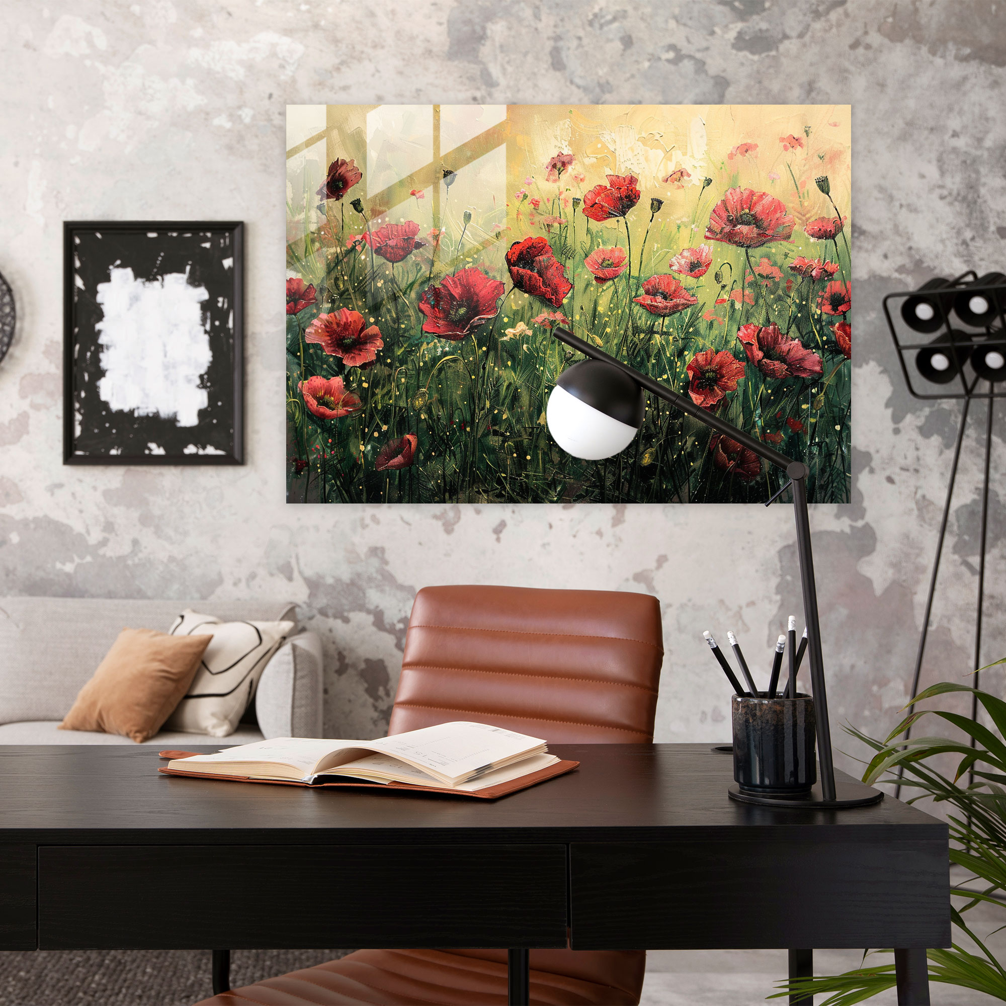 Field Of Poppies Glass Print - Claude Monet, Glass Print, Claude Monet, Glass Art