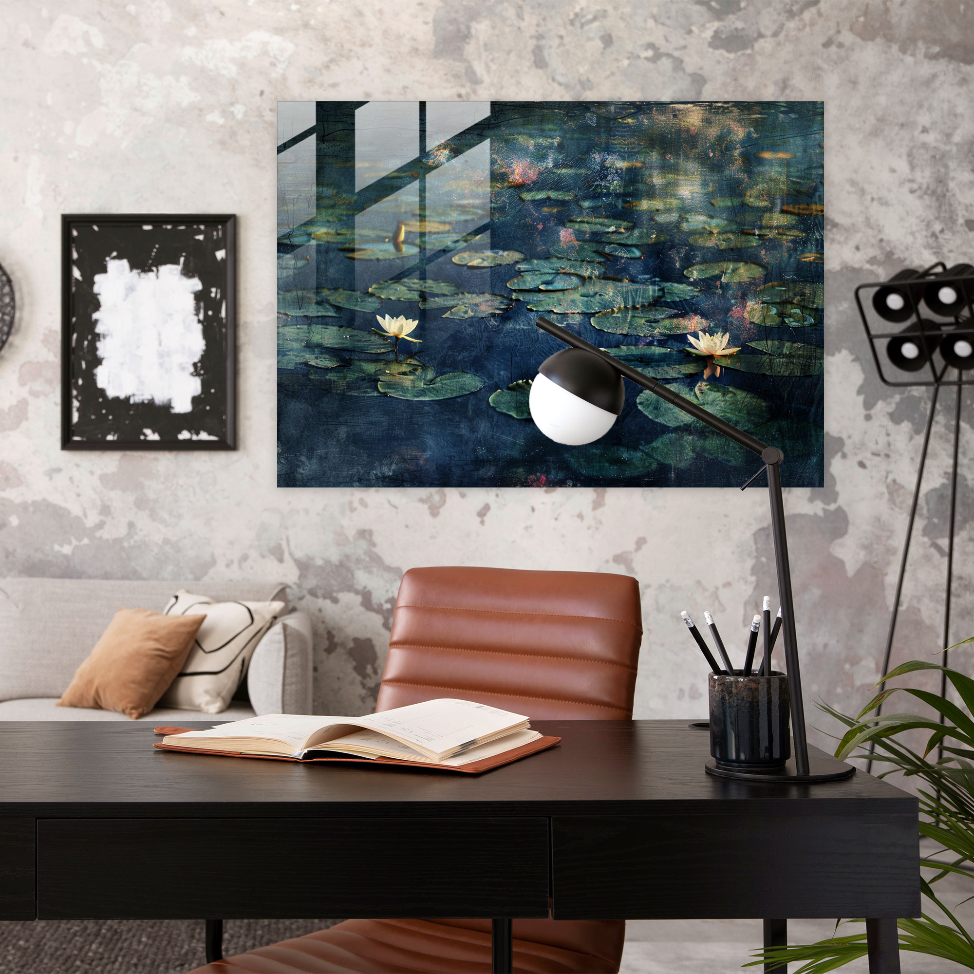 Claude Monet Glass Wall Art - Claude Monet, Modern Art, Pond, Claude Monet