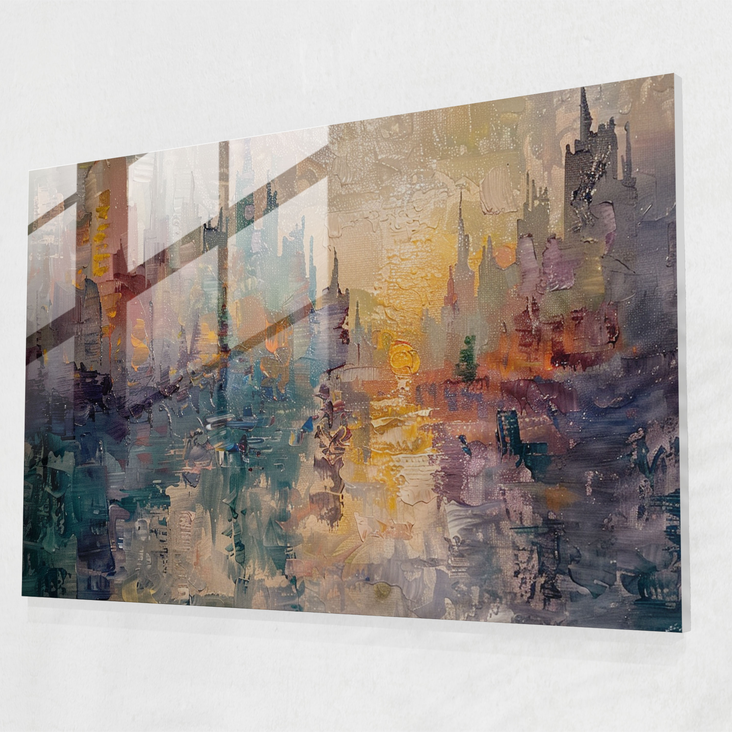 Claude Monet Modern Art Glass Print - Claude Monet, Glass Print, Urban, Cityscape