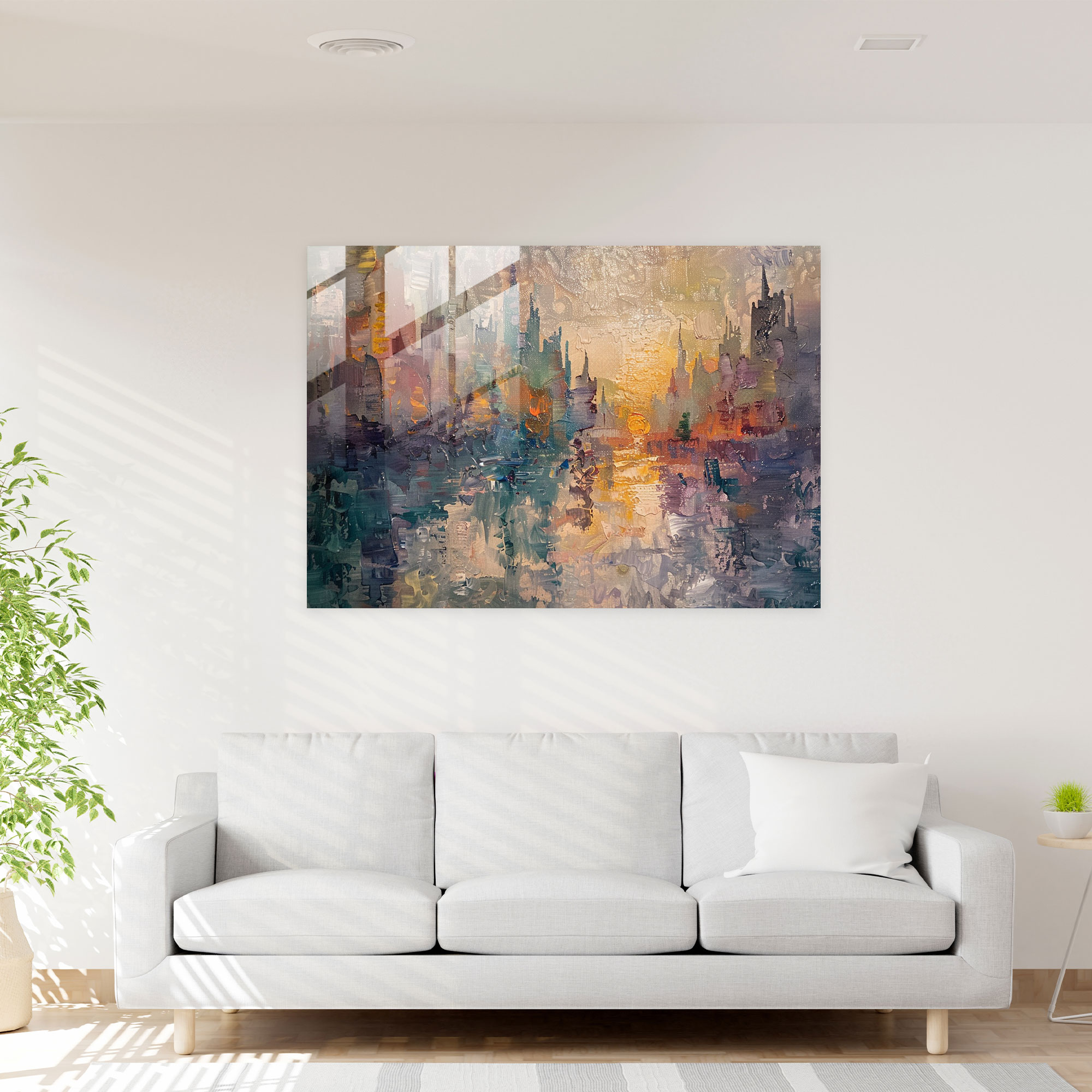 Claude Monet Modern Art Glass Print - Claude Monet, Glass Print, Urban, Cityscape