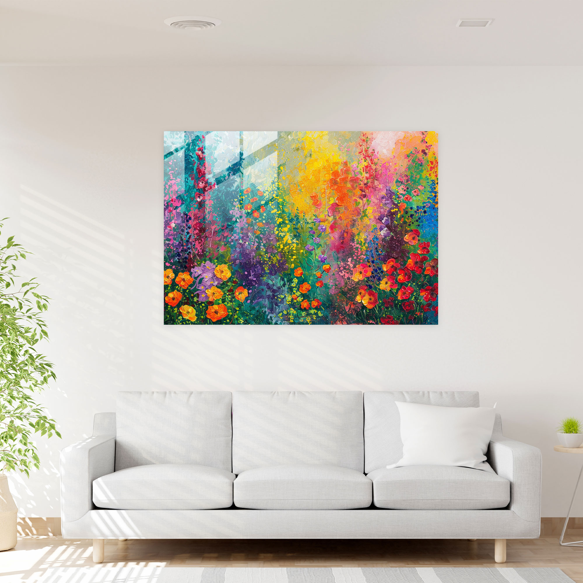 Claude Monet Glass Art Wall Decoration - Claude Monet, Modern Art, Colorful, Glass Art