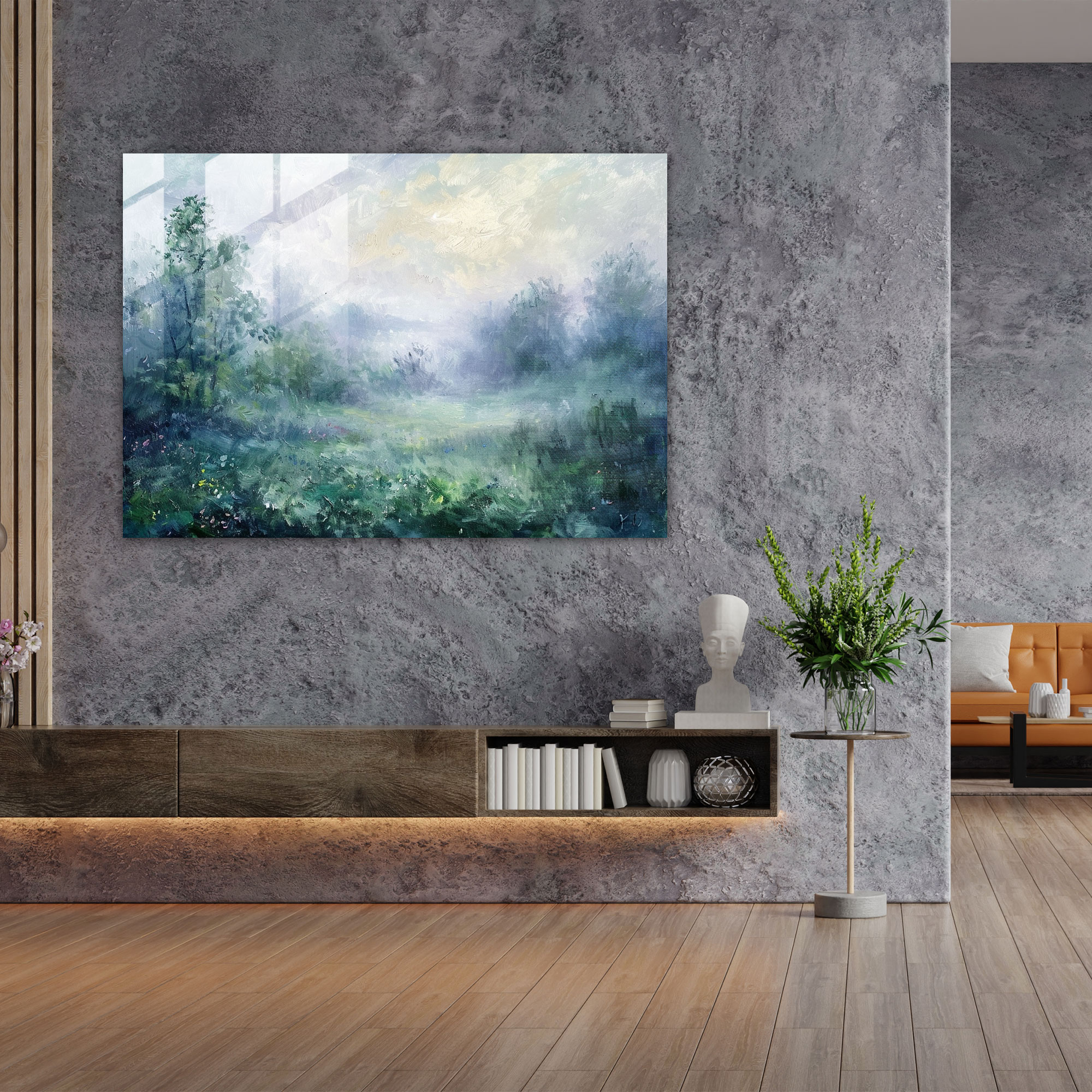 Claude Monet Modern Art Glass Print - Claude Monet, Claude Monet, Tranquil, Modern Art